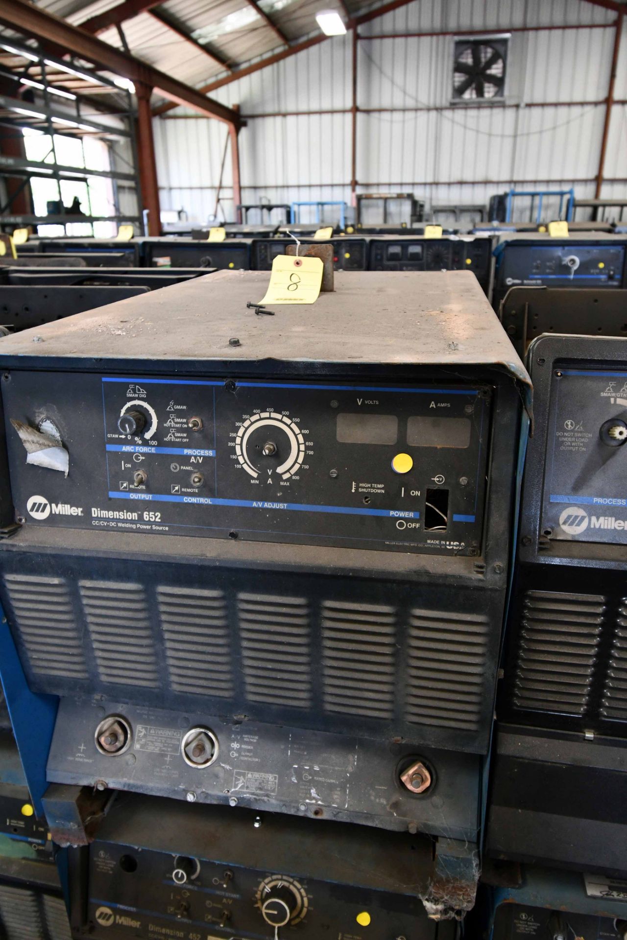 WELDING POWER SOURCE, MILLER DIMENSION 652, new 1995, 575 v., 50 amp @ 100% duty cycle, S/N KF993432