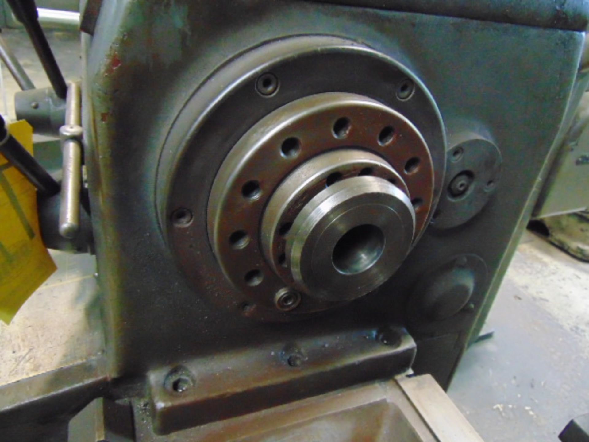 GAP BED ENGINE LATHE, WEBB 17” X 40” MDL. 17GX40, 5 HP motor, taper attach., 5 C lever activated - Image 9 of 15