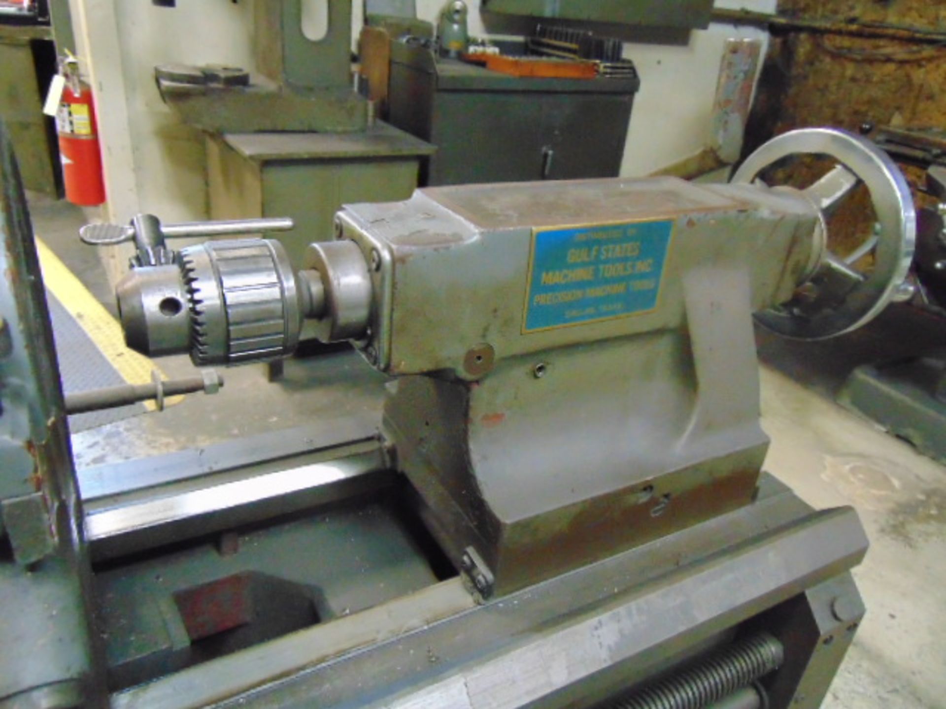 GAP BED ENGINE LATHE, WEBB 17” X 40” MDL. 17GX40, 5 HP motor, taper attach., 5 C lever activated - Image 7 of 15