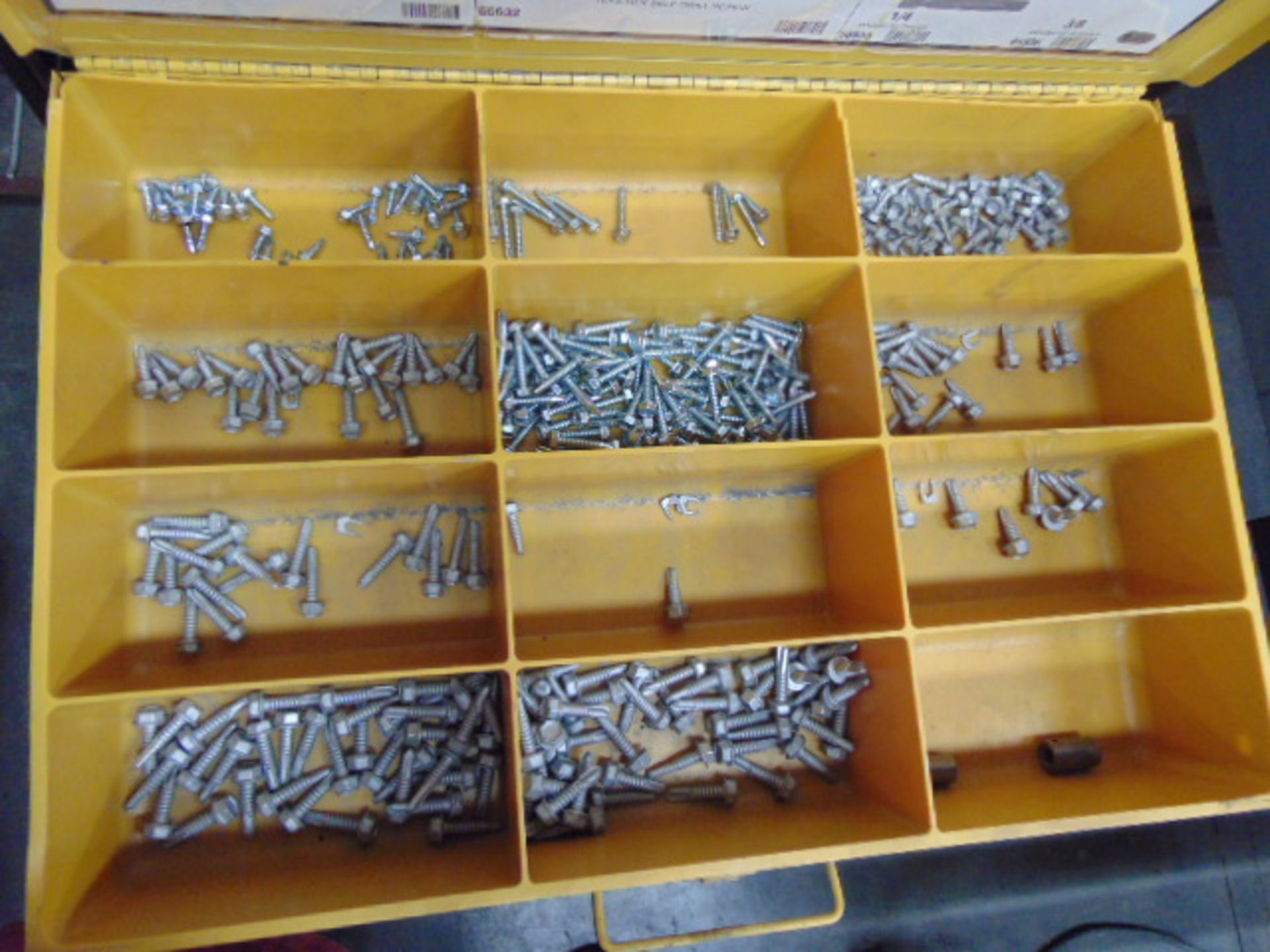 LOT OF FASTENERS, assorted, w/ rack - Image 6 of 8