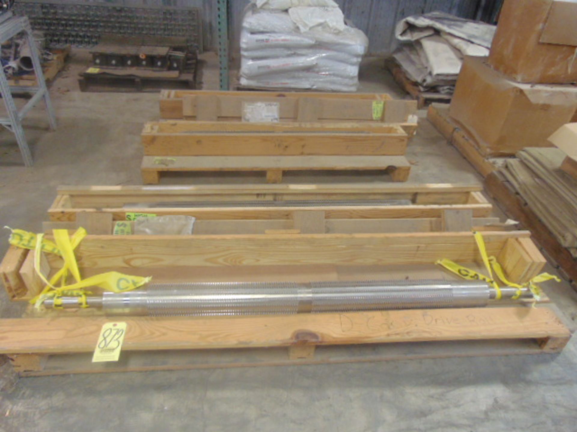 LOT OF CONVEYOR TAIL ROLLS (4), assorted (Located in bldg. 8)