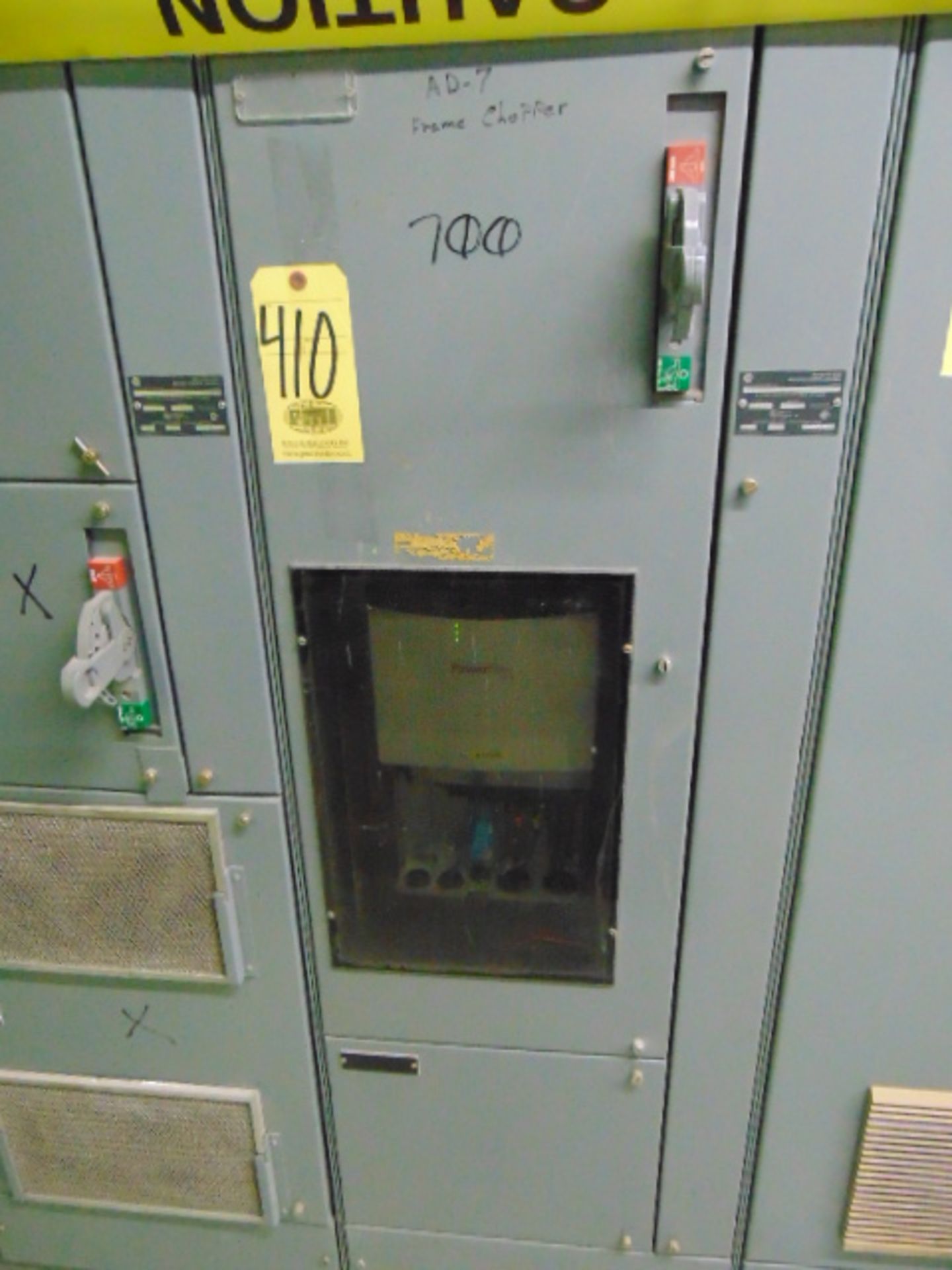 AC VARIABLE FREQUENCY DRIVE, ALLEN BRADLEY POWERFLEX MDL. 700 (Note: has been disconnected by