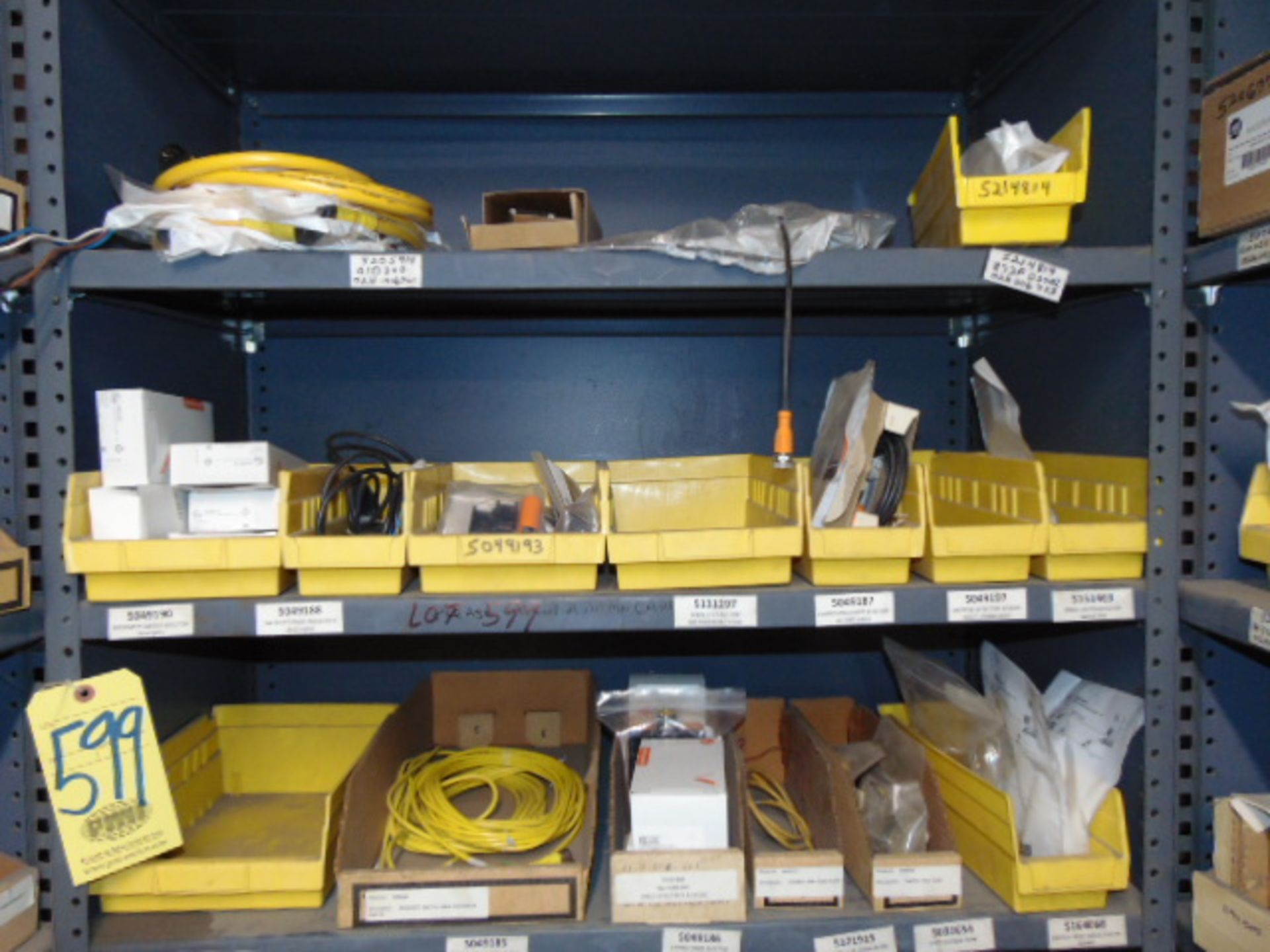 LOT CONSISTING OF: electrical cables, communication, modules & misc., assorted (in three sections of