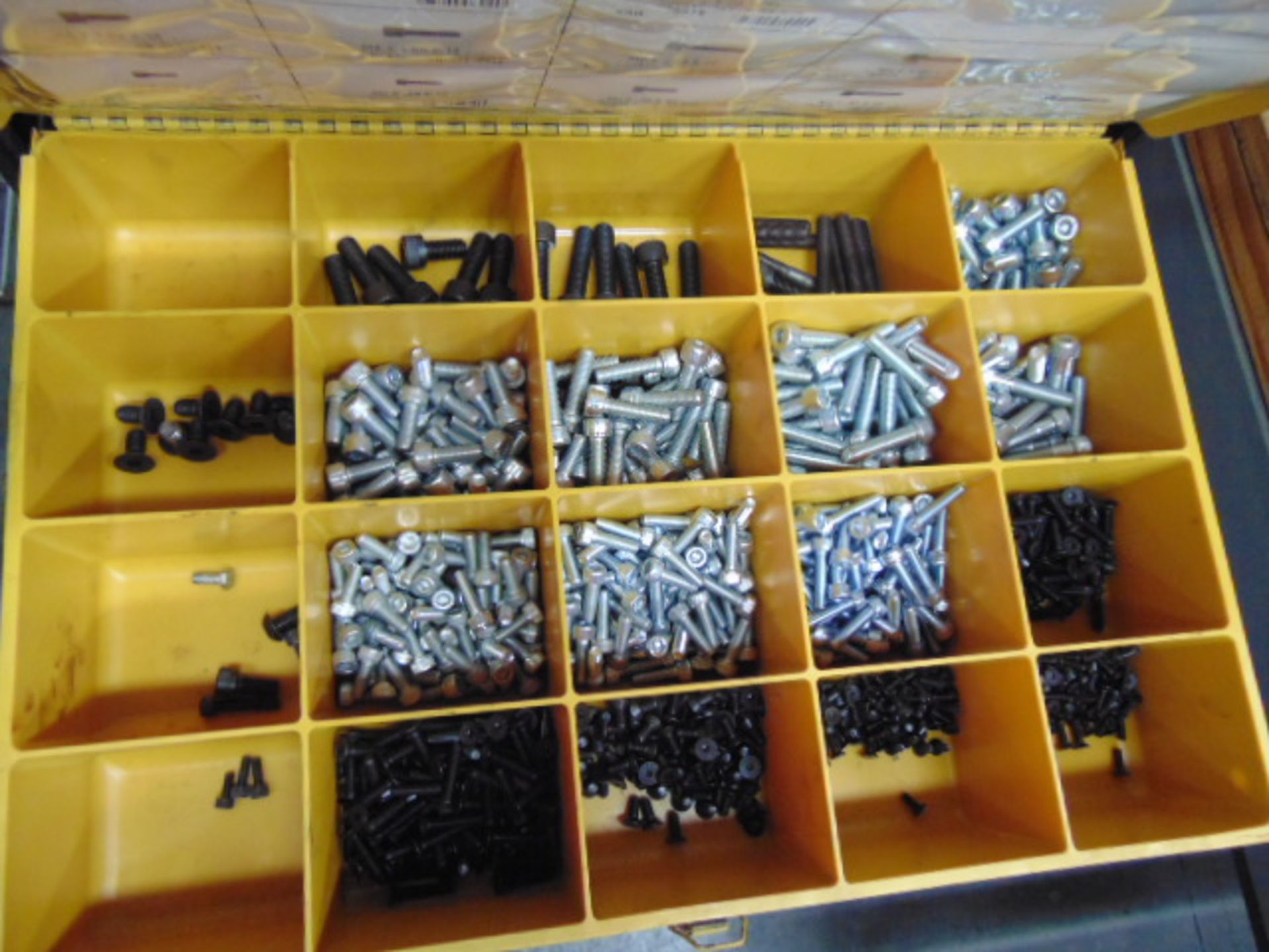 LOT OF FASTENERS, assorted, w/ rack - Image 5 of 8