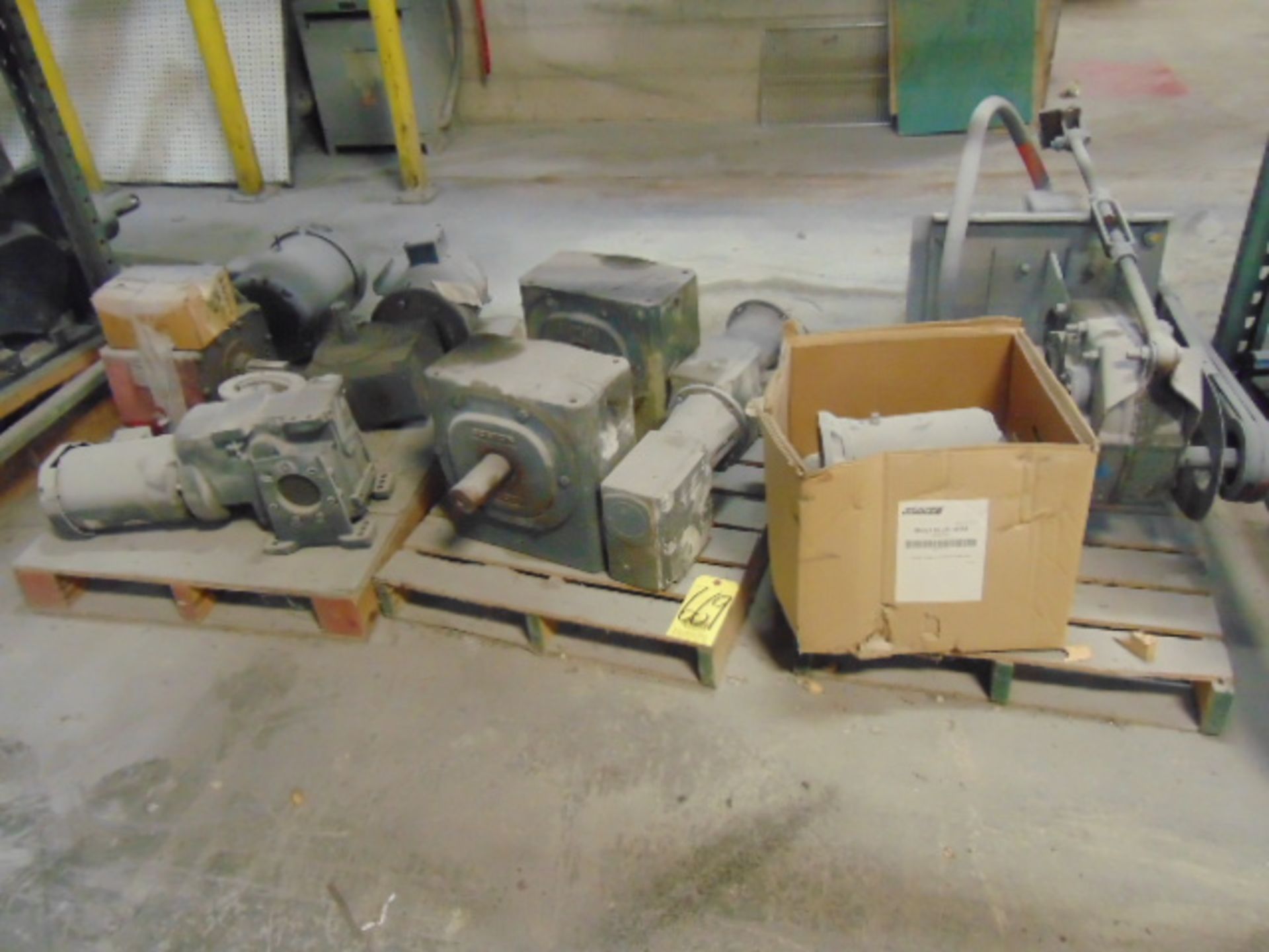 LOT OF GEAR BOXES, assorted (on three pallets)