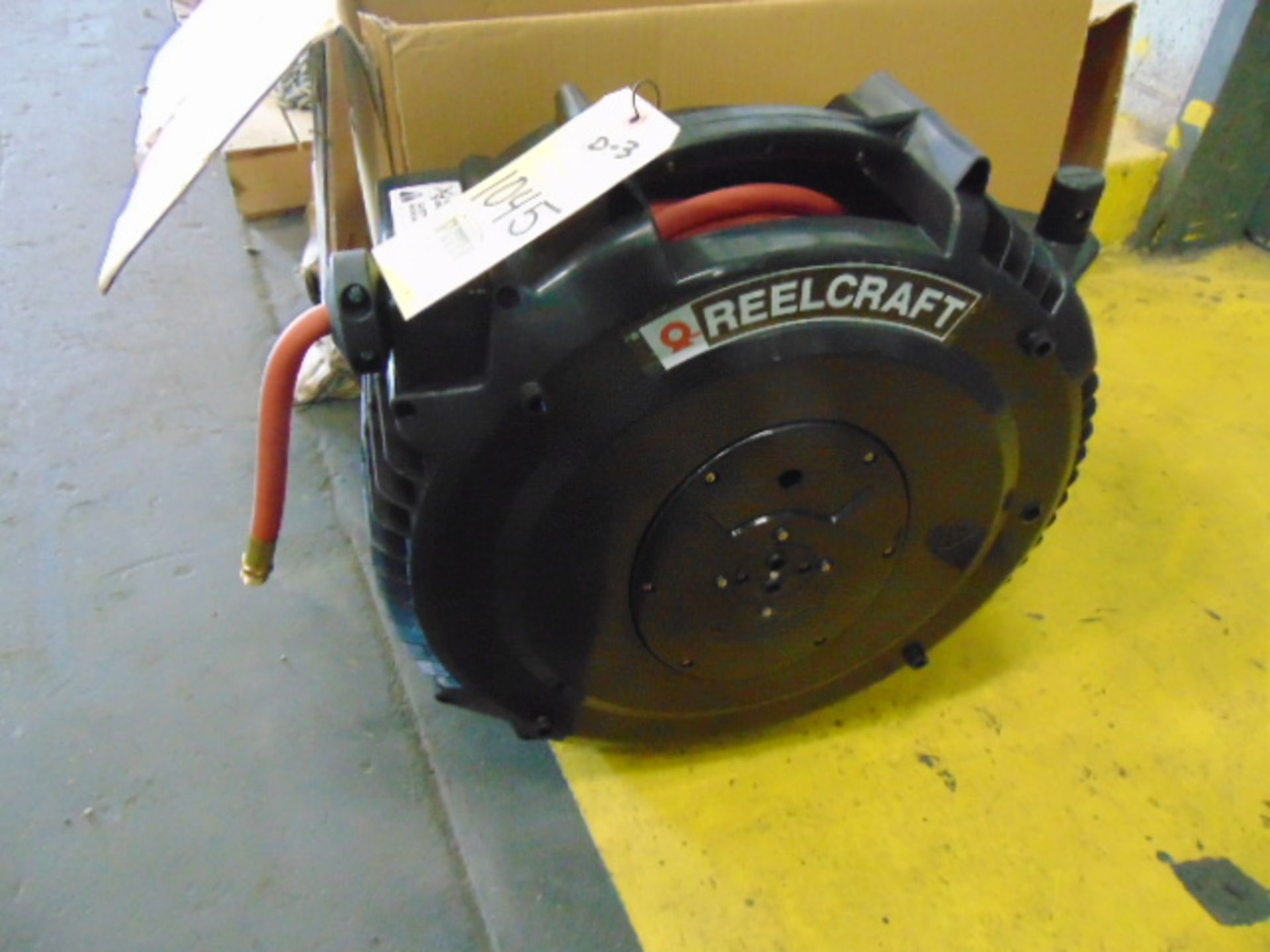 PNEUMATIC HOSE REEL, REEL CRAFT, new in box (Machine shop area)