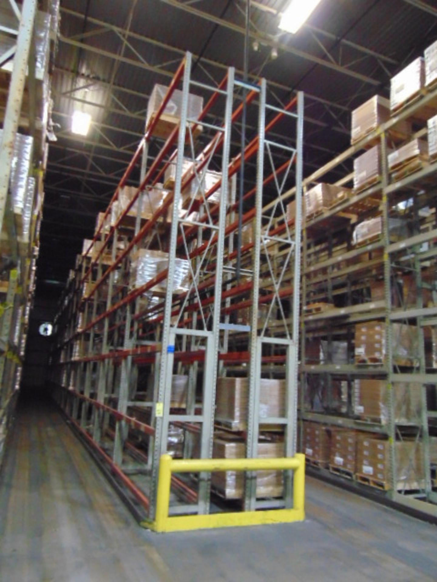 LOT OF TEARDROP PALLET RACKING SECTIONS (30), 8'W. x 30"dp. x 25'ht. 6' tier(Shipping area) (Delayed