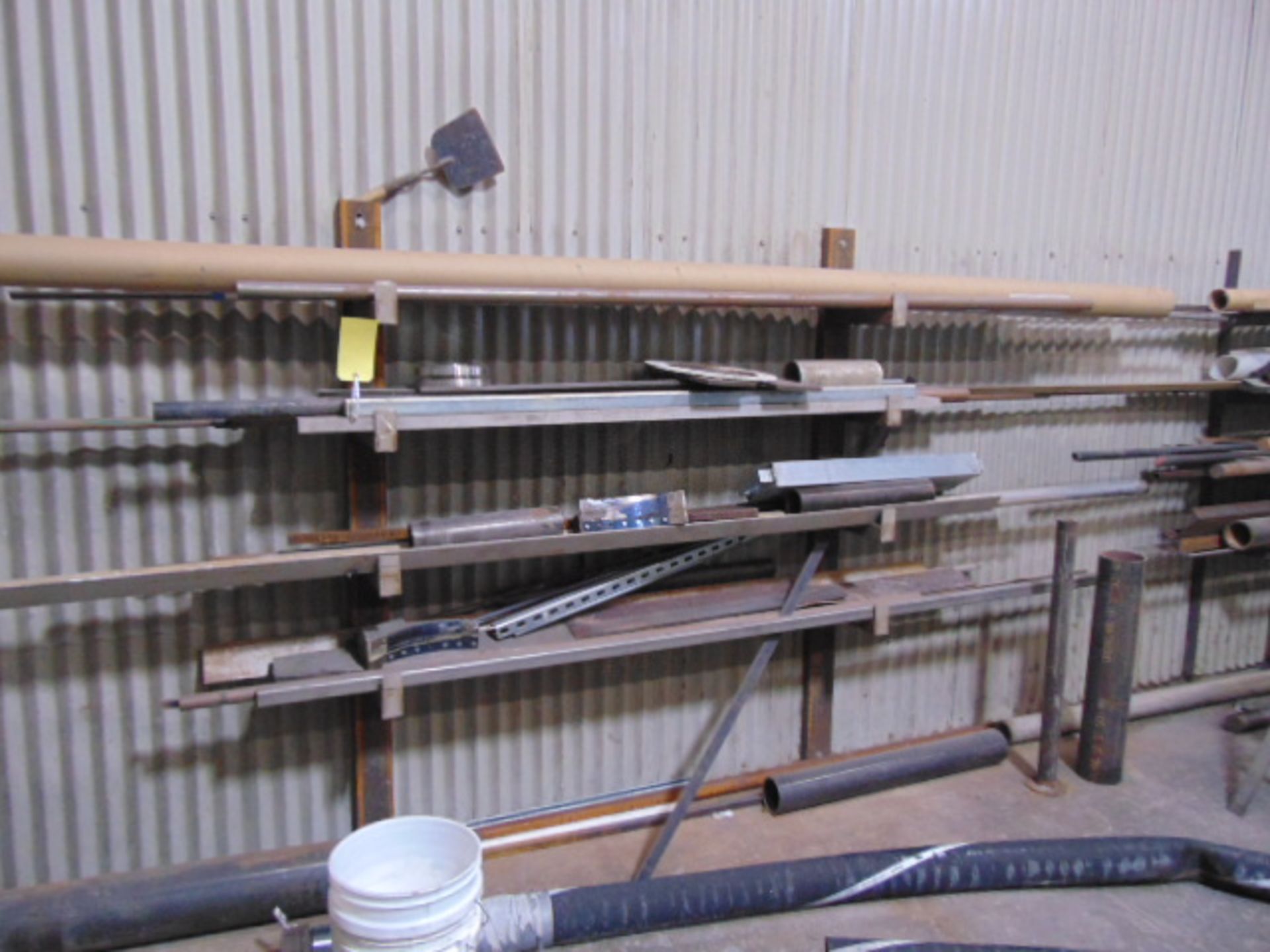 LOT OF STEEL MATERIAL: sheets, pipe, bar, angels, channels, assorted (two bundles on dock, one