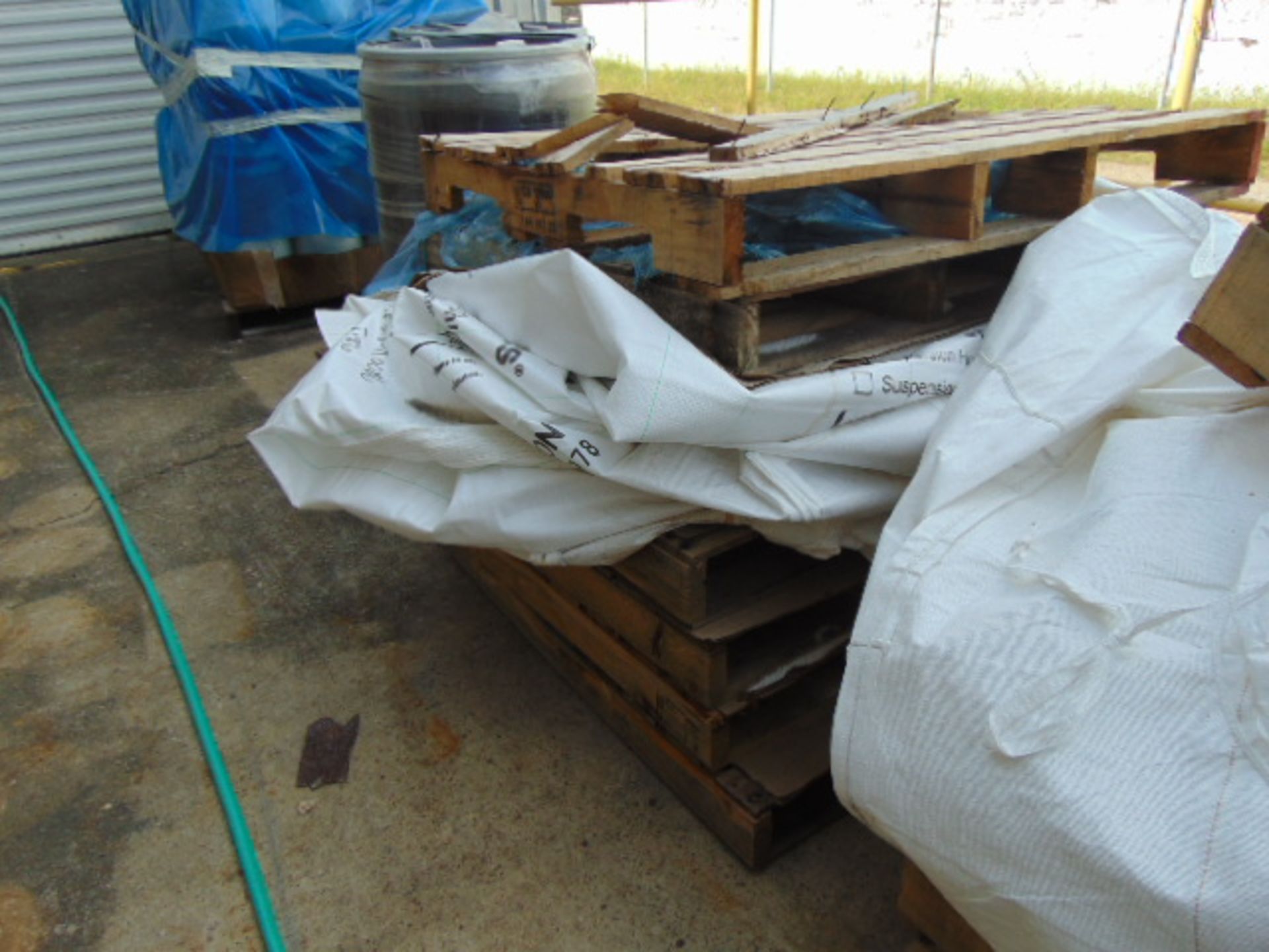 LOT OF RESIN NYLON BAGS, 4' X 4' X 4' (on three pallets) (Machine shop area, dock) - Image 3 of 3