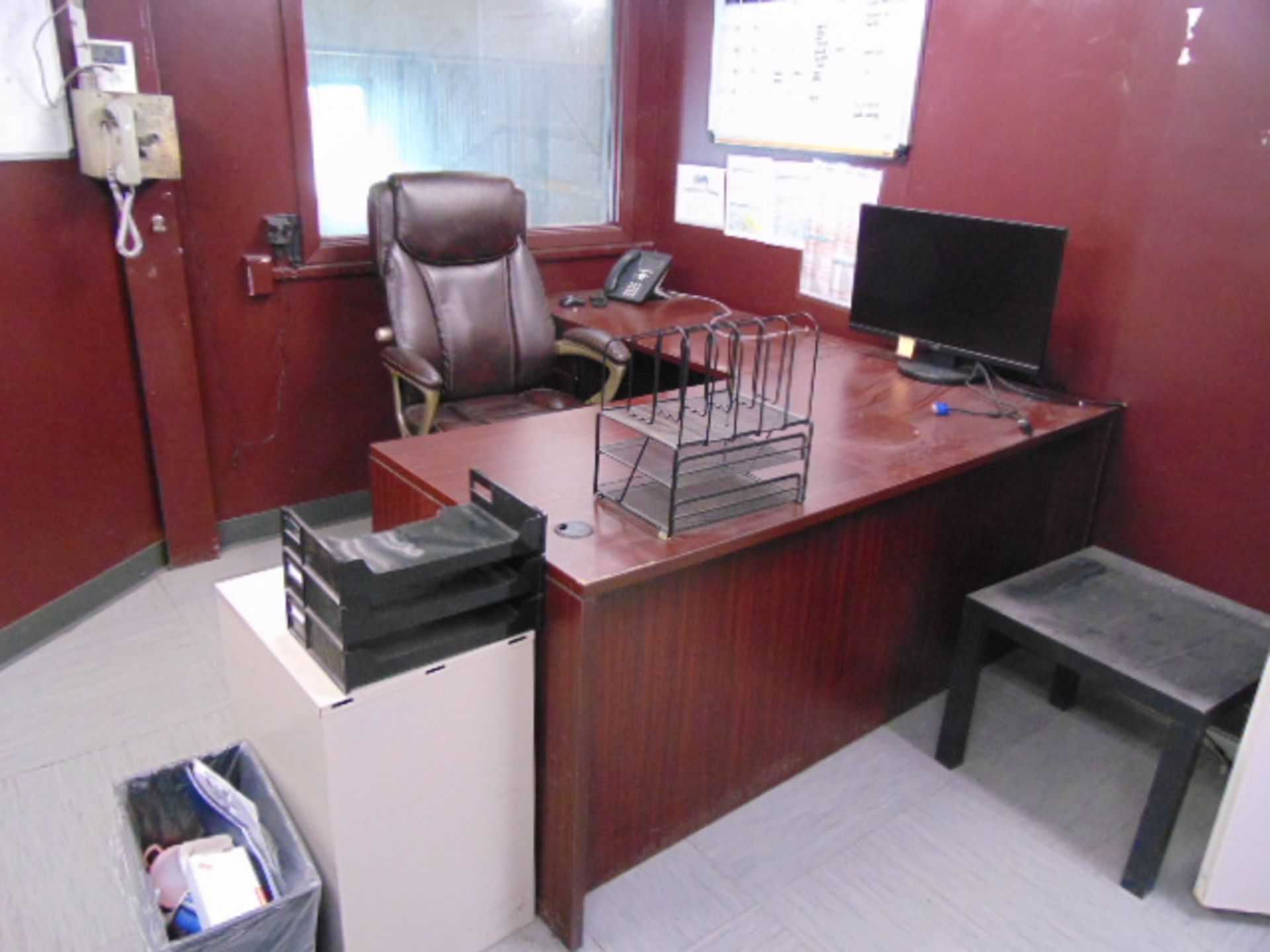 LOT CONTENTS OF (2) OFFICES: L-shaped desk, (3) book cases, (10) filing cabinets, (10) chairs, 3'