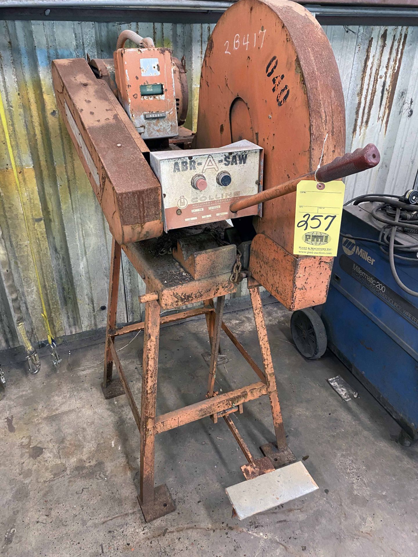 ABRASIVE CHOP SAW, COLLINS MDL. ABR-A-SAW (Located at: Summit Seals, 750 Archie Street, Vidor, TX
