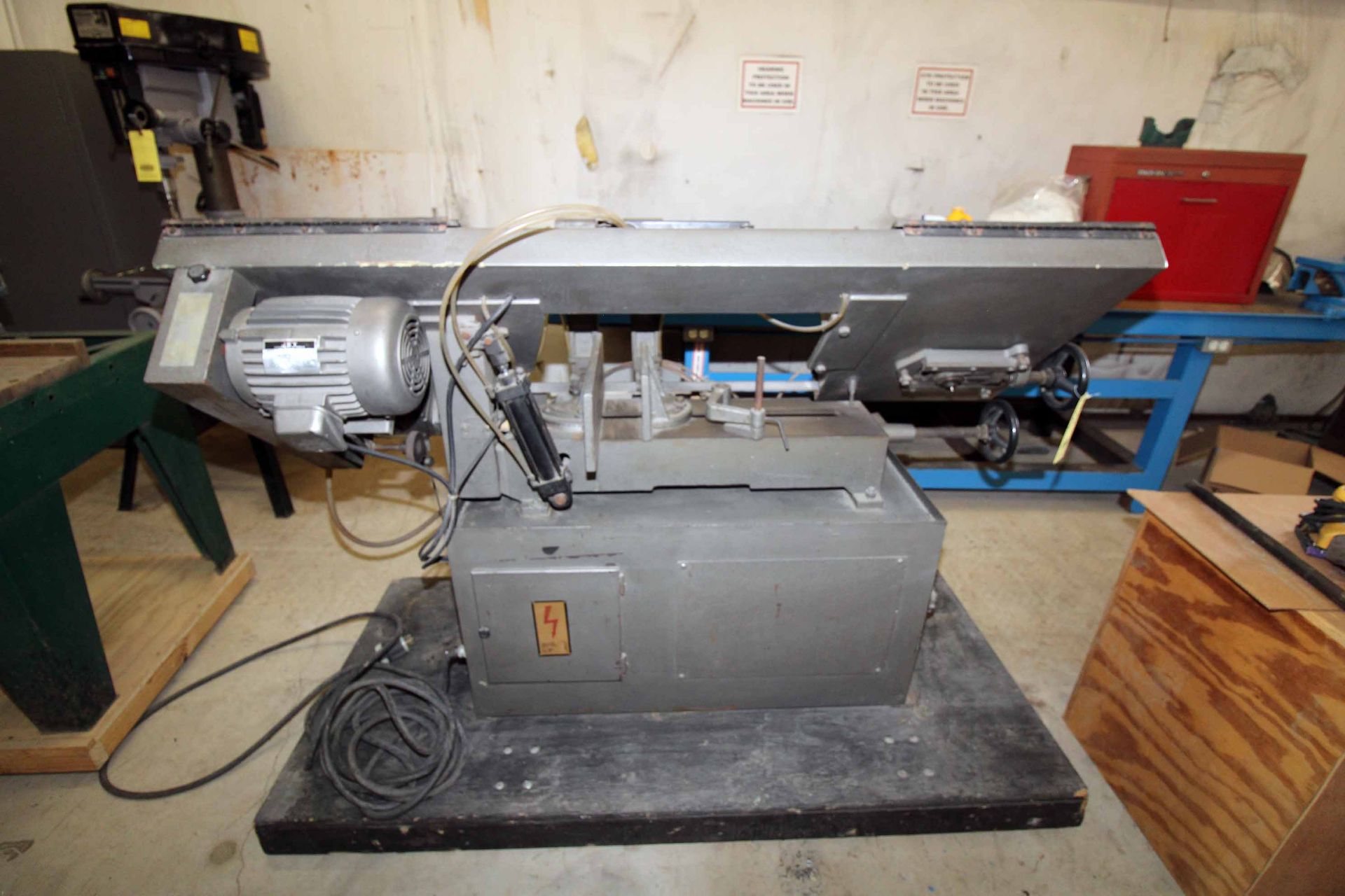 HORIZONTAL BANDSAW, JET 11" MDL. HBS-11M, 2 HP motor, S/N 212921980 (Located at: Offshore Clamps & - Image 5 of 6