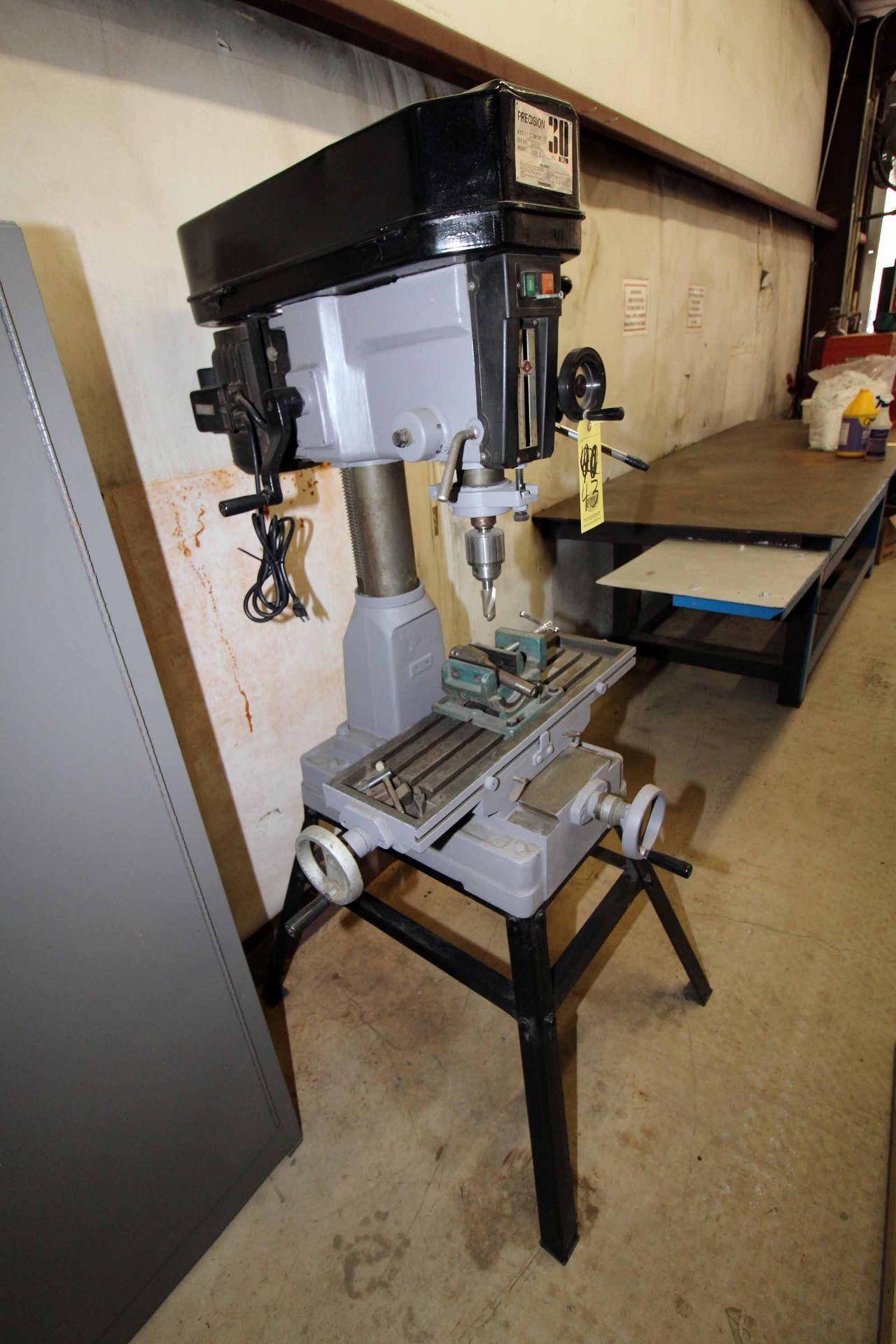 MILL DRILL, PRECISION 30 MDL. 1200109, spds: 100-2500 RPM, 8" x 28" table, S/N 947234 (Located at: