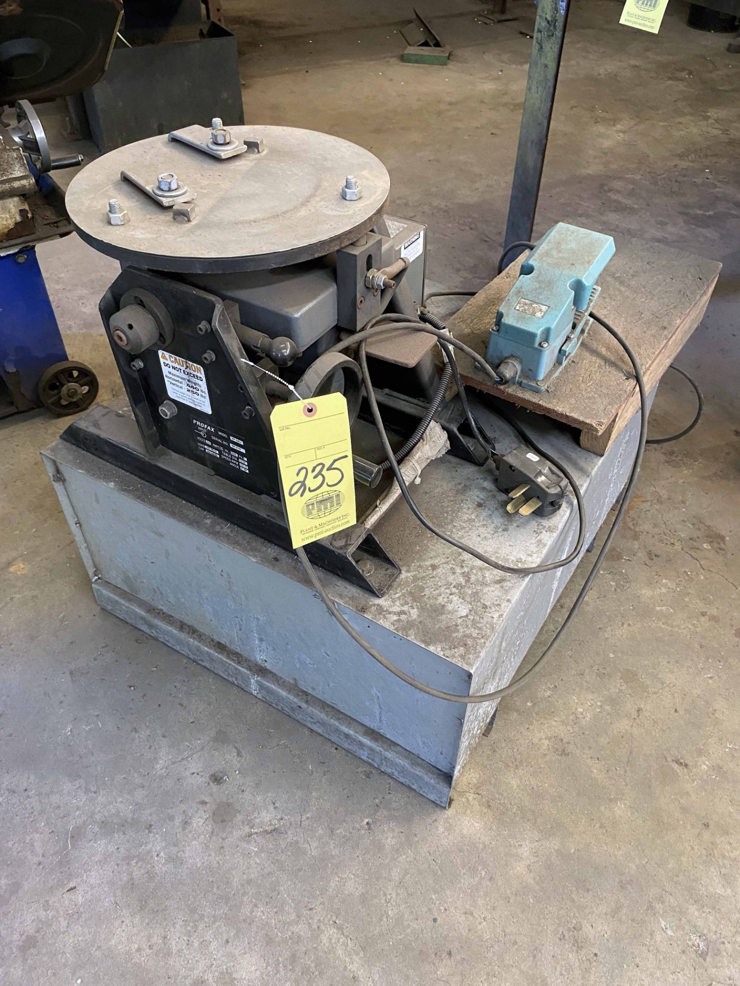 WELDING POSITIONER, PROFAX 250 LB. CAP. MDL. WP-250-2, S/N WP-2115 (Located at: Summit Seals, 750