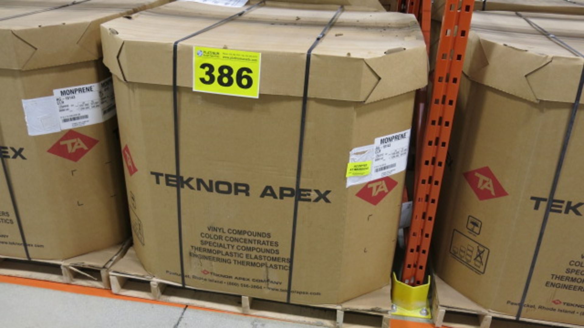 TEKNOR APEX MFG, MONPRENE RESIN, RG 18143 CLEAR, TOTAL RESIN WEIGHT ...