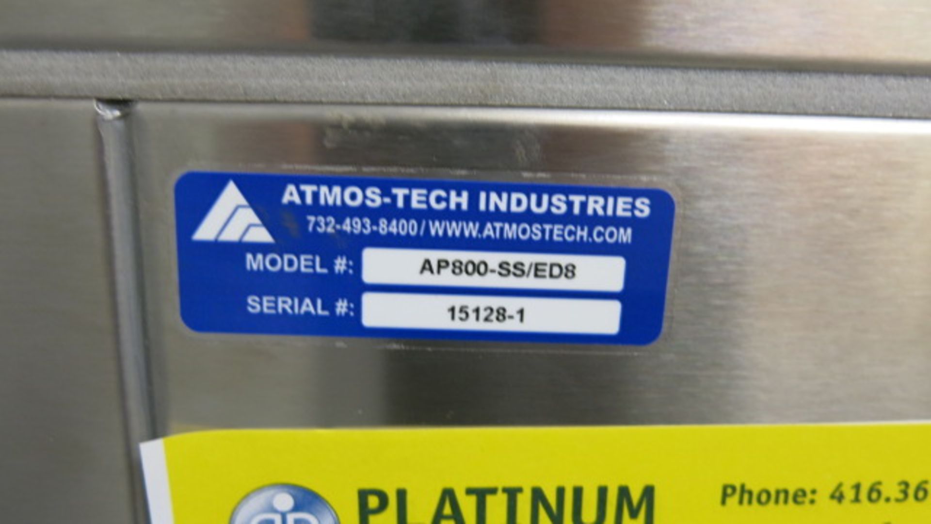 ATMOS-TECH INDUSTRIES, AP800-SS/EDS, STAINLESS STEEL ENCLOSURE HEPA AIR ...