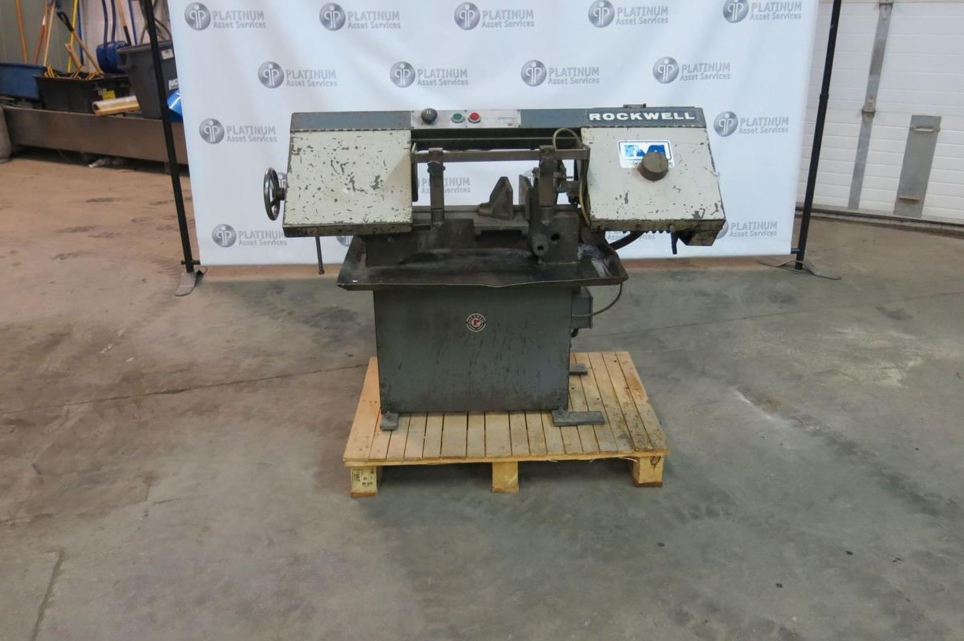 ROCKWELL, HORIZONTAL BAND SAW, HYD DOWN FEED 12" X 7" MAX MATERIAL MANUAL VISE, COOLANT PUMP, 575
