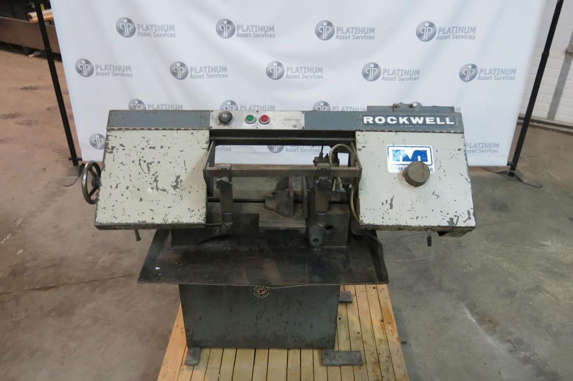 ROCKWELL, HORIZONTAL BAND SAW, HYD DOWN FEED 12" X 7" MAX MATERIAL MANUAL VISE, COOLANT PUMP, 575 - Image 2 of 3