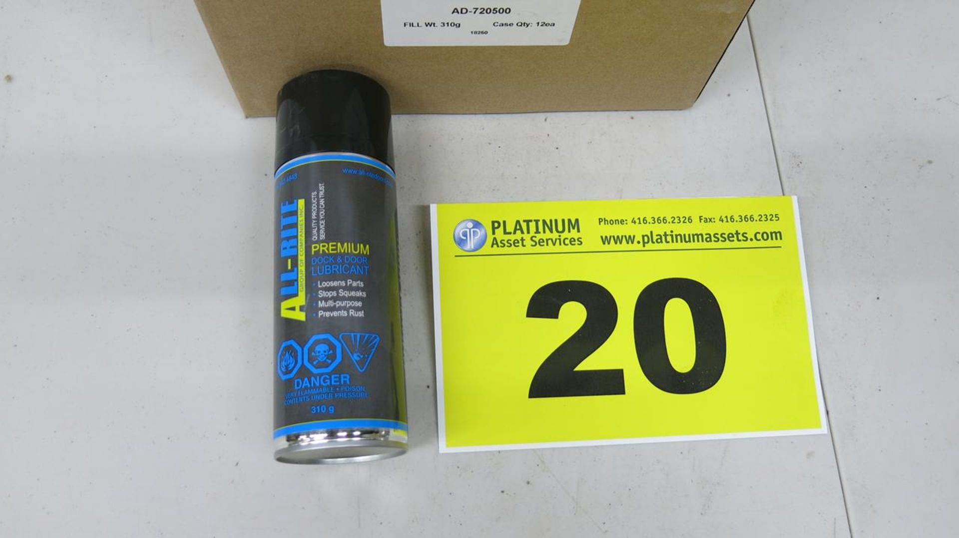 ALL-RITE, PREMIUM DOCK & DOOR LUBRICANT, 310 G SPRAY, NEW - Image 2 of 3