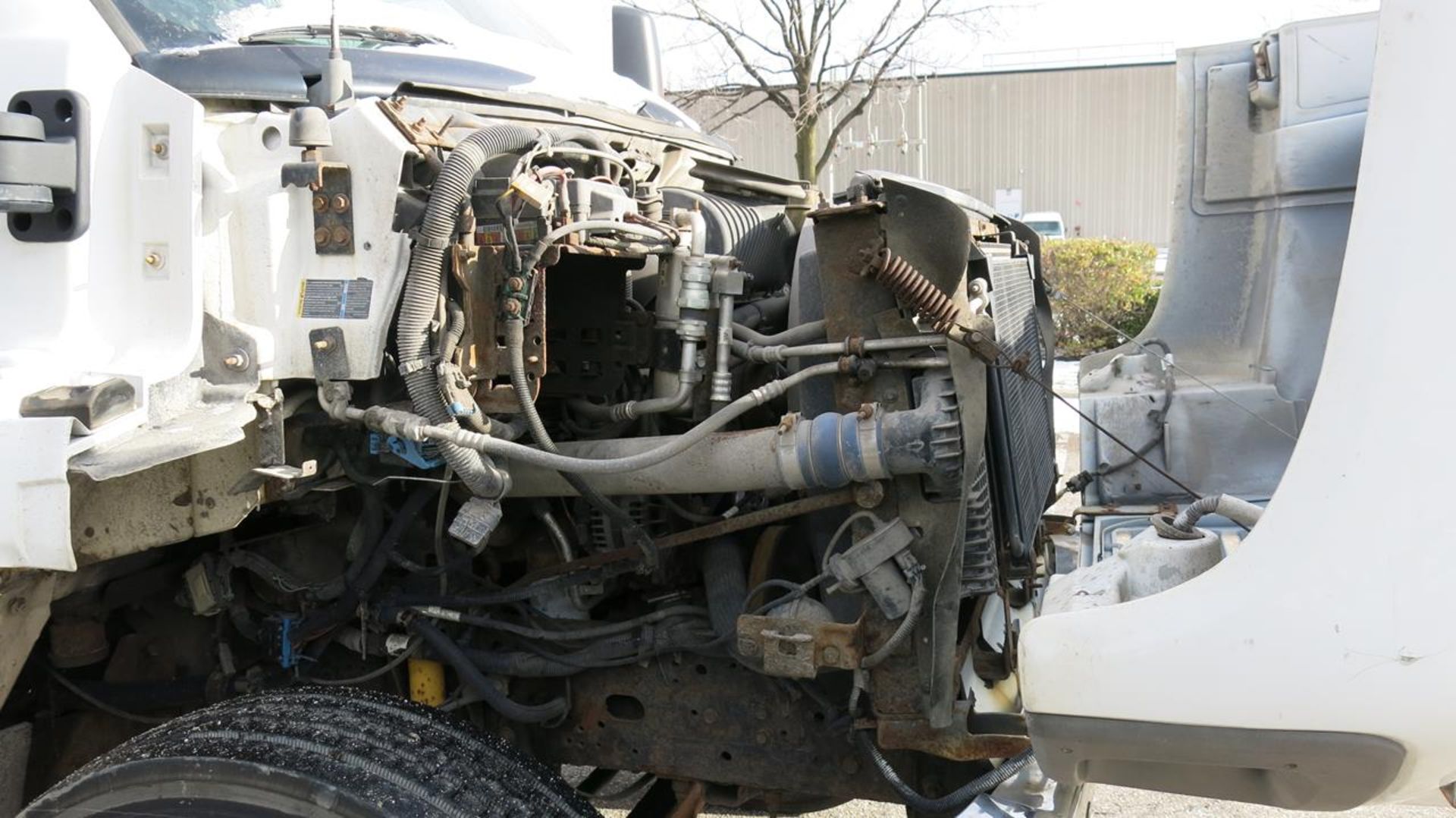 2003, GMC, C7500, FLATBED TRUCK, WITH HIAB CRANE - Image 8 of 19