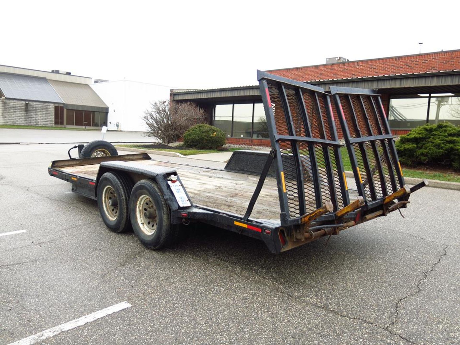 MARTZ, DOUBLE AXLE, 7' X 18', EQUIPMENT FLATBED TRAILER, 2009 - Image 7 of 13