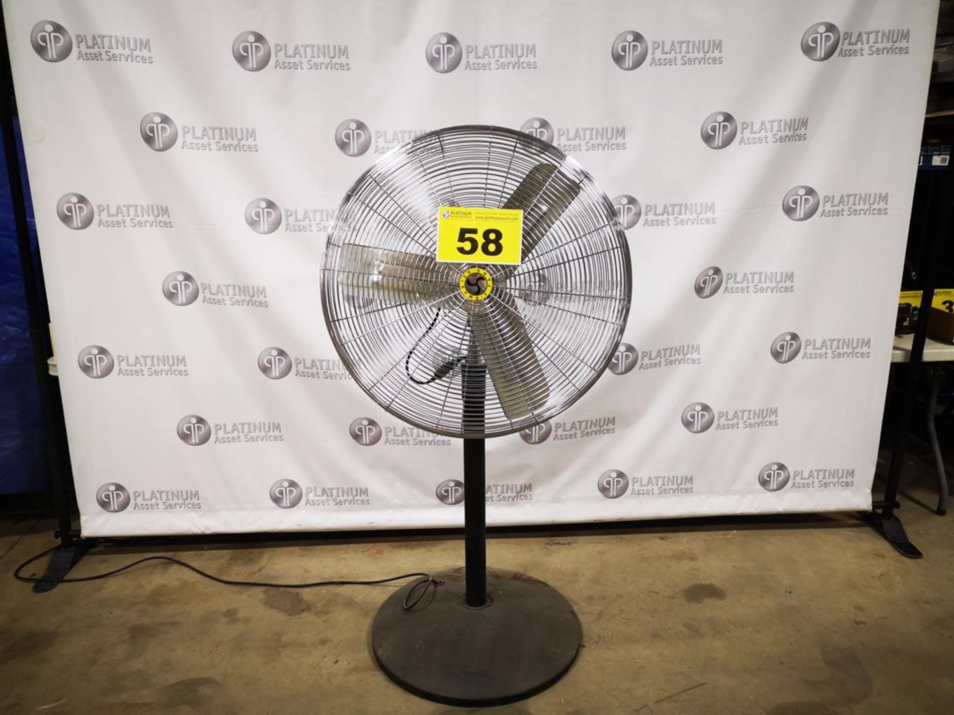 AIRMASTER, PEDESTAL FAN, 30" DIA. , 120 VAC, (TAG #58)