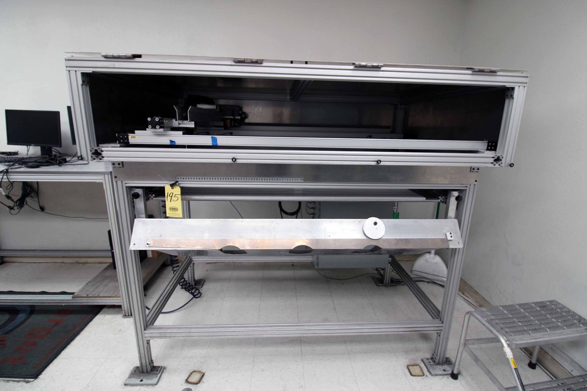 VINYL INSPECTION MACHINE, w/CCD camera, w/ grid replacement glass in a case, 6'W x 40"dp x 66" ht. - Image 2 of 9