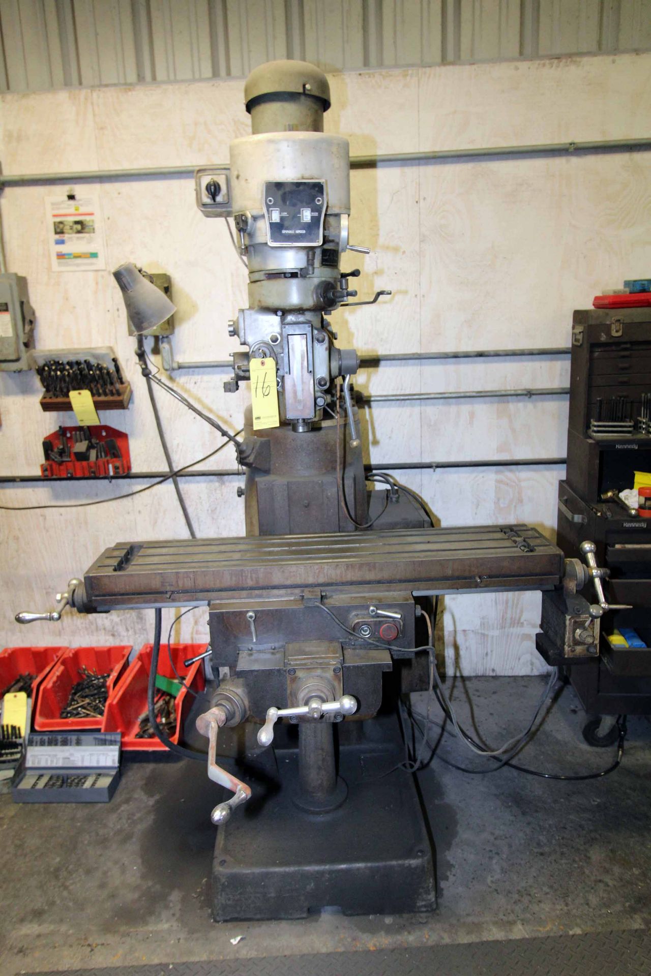 VERTICAL MILLING MACHINE, SUMMIT MDL. VS-244, w/ variable speed & 9" x 42" T-slot tbl., S/N 6480