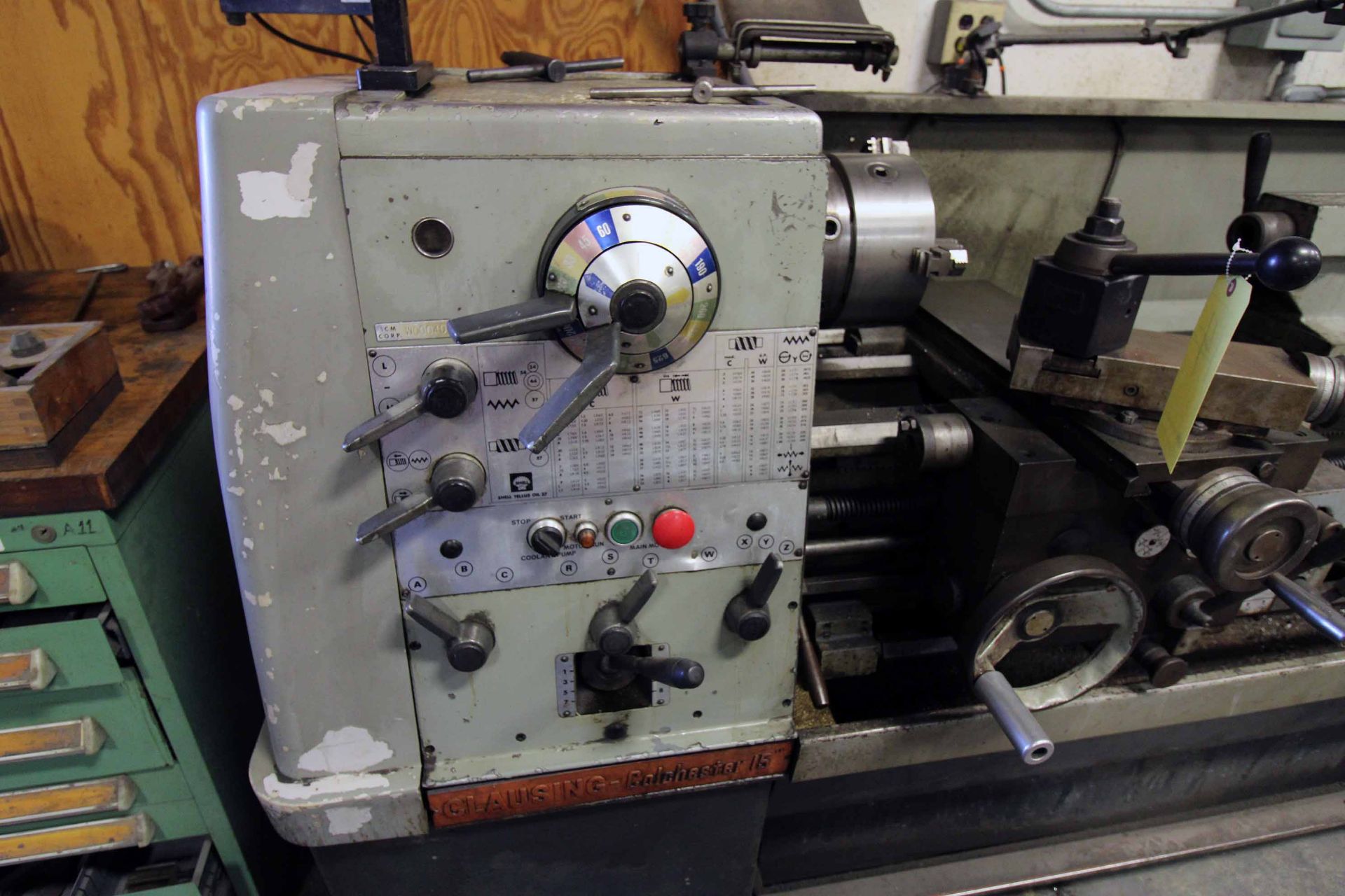 ENGINE LATHE, CLAUSING COLCHESTER 15” X 50”, Newall D.R.O., taper attach., steadyrest, rotating - Image 4 of 6