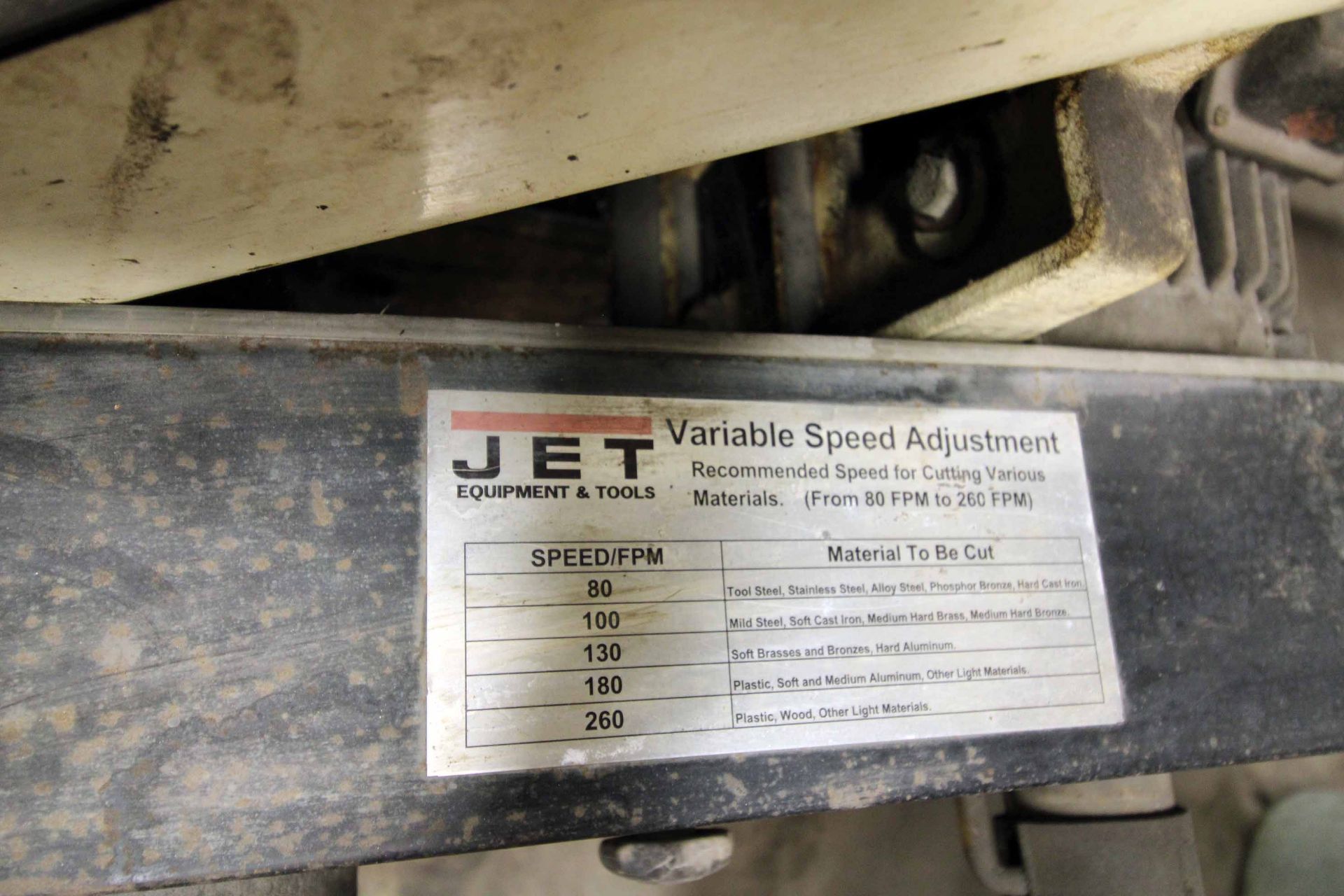 HORIZONTAL BANDSAW, JET, 12", w/ roller infeed conveyor - Image 5 of 6