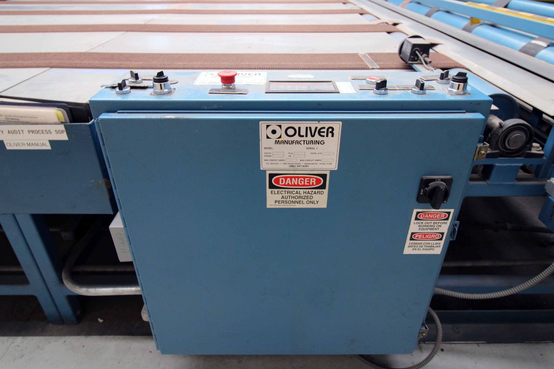 MATERIAL INSPECTION TABLE, OLIVER MFG. MDL. VINYL MASTER, 220 v, total HP 3.33, 1-phase, w/ Doyle - Image 8 of 21