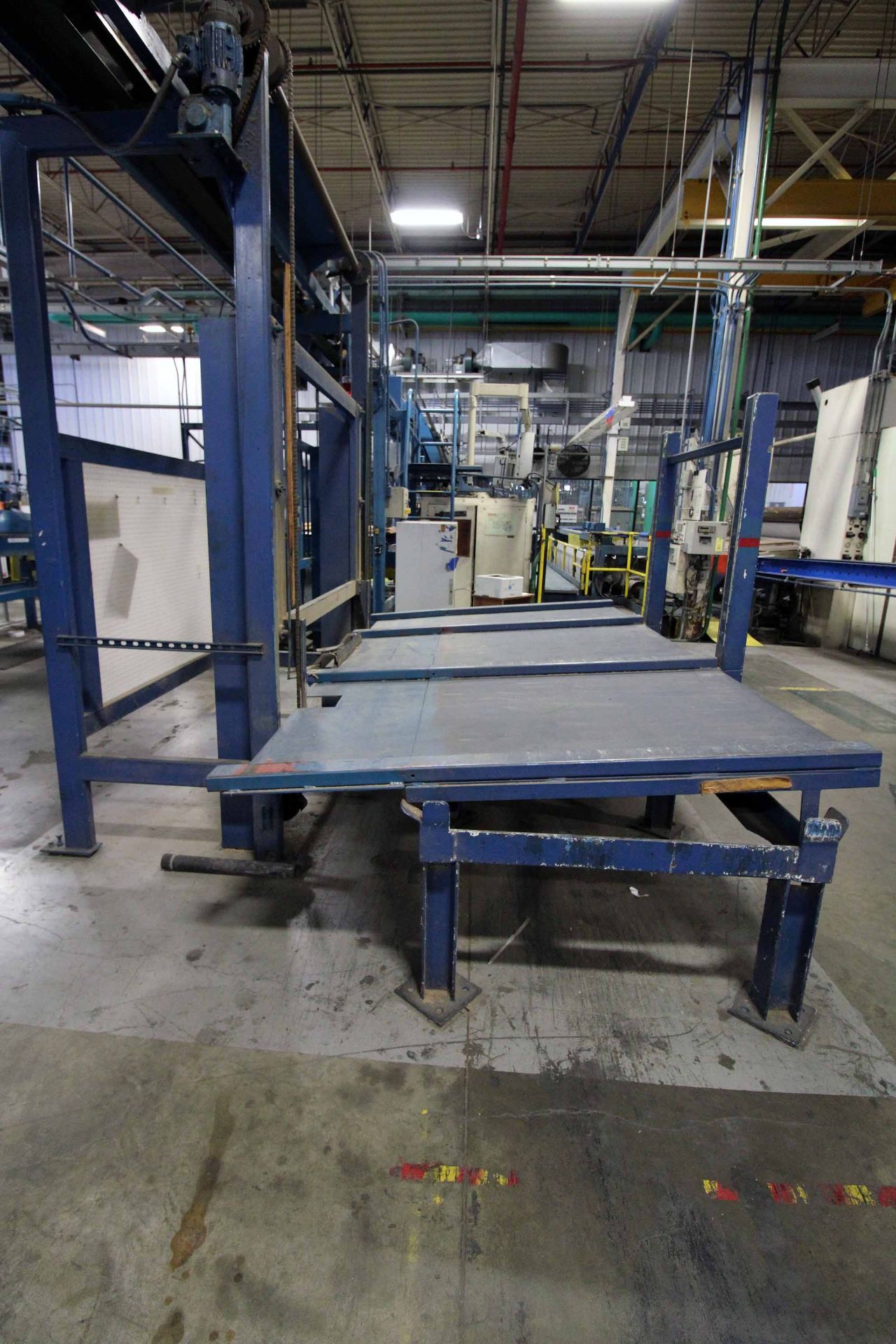 CUSTOMIZED CORE WINDER, OLBRICH, 12'W. X 16" DIA., w/ magazine type core delivery conveyor, exit - Image 29 of 29