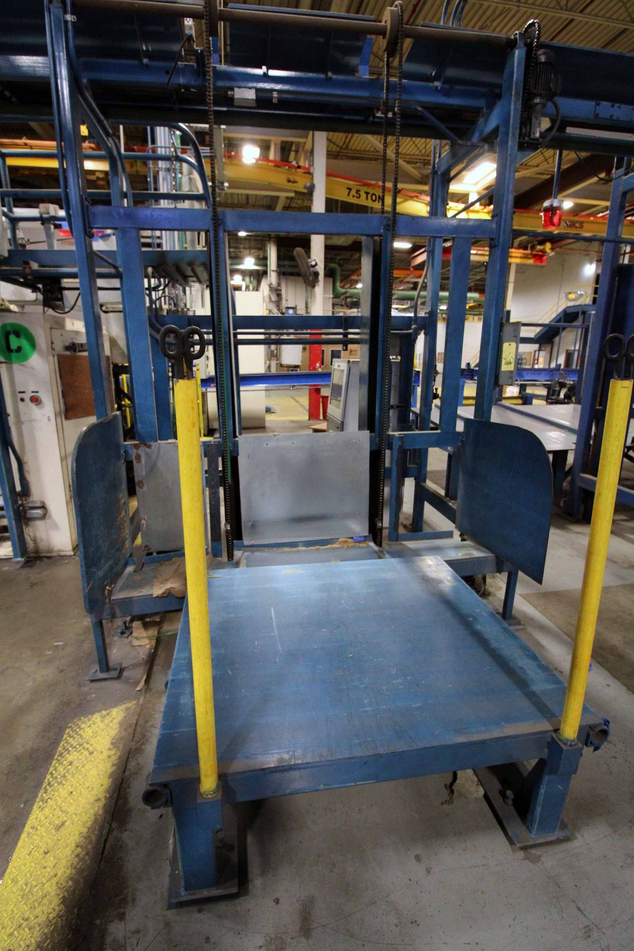 CUSTOMIZED CORE WINDER, OLBRICH, 12'W. X 16" DIA., w/ magazine type core delivery conveyor, exit - Image 28 of 29