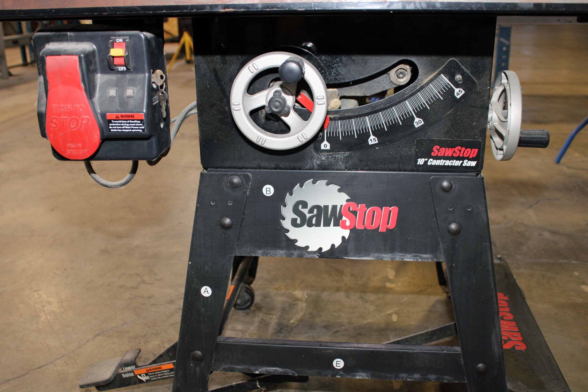 TABLE SAW, SAWSTOP MDL. CNS175, CONTRACTORS SAW, 10", s/n C094800318 - Image 10 of 10