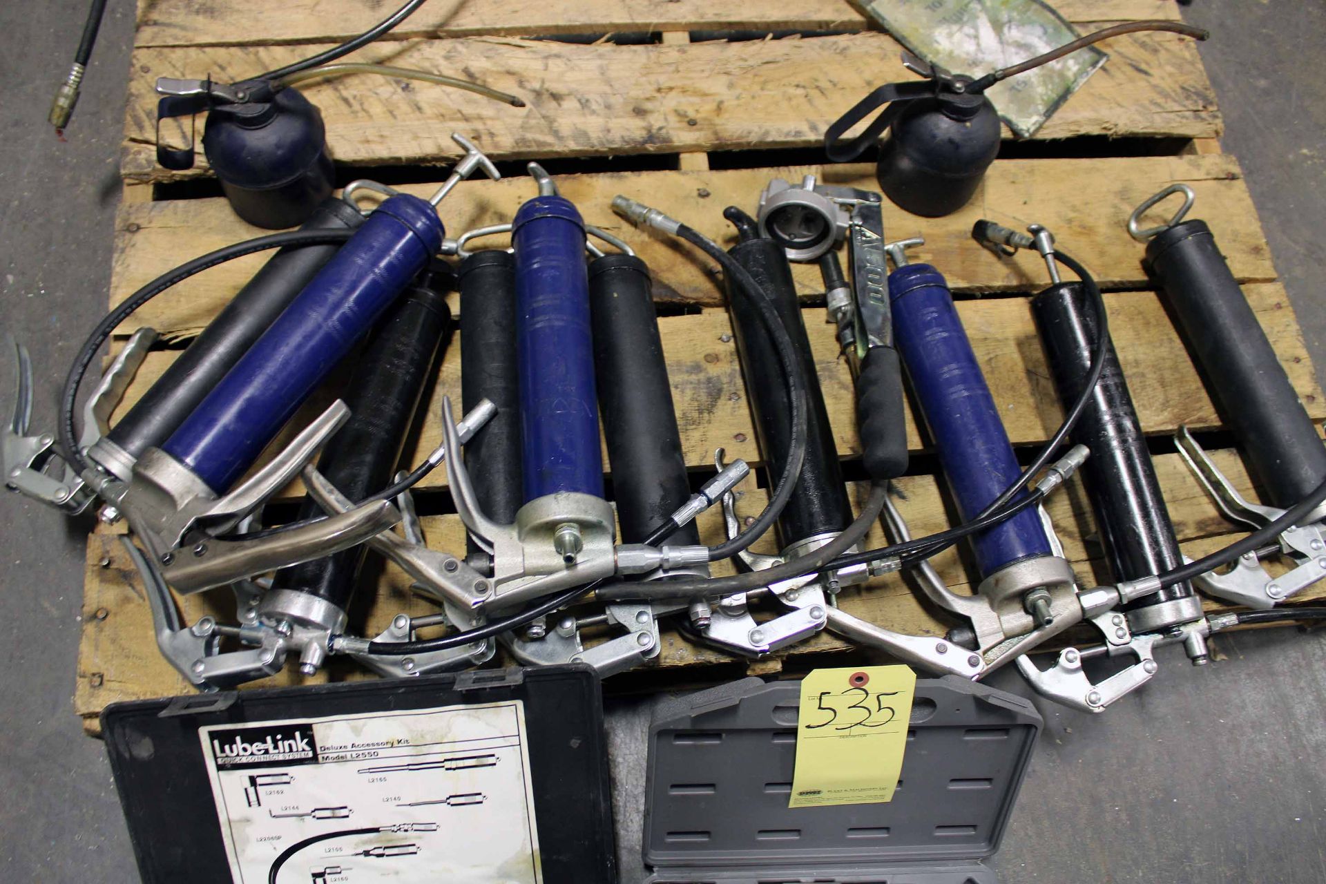 LOT OF GREASE GUNS (approx. 10), w/grease fitting sets - Image 2 of 2