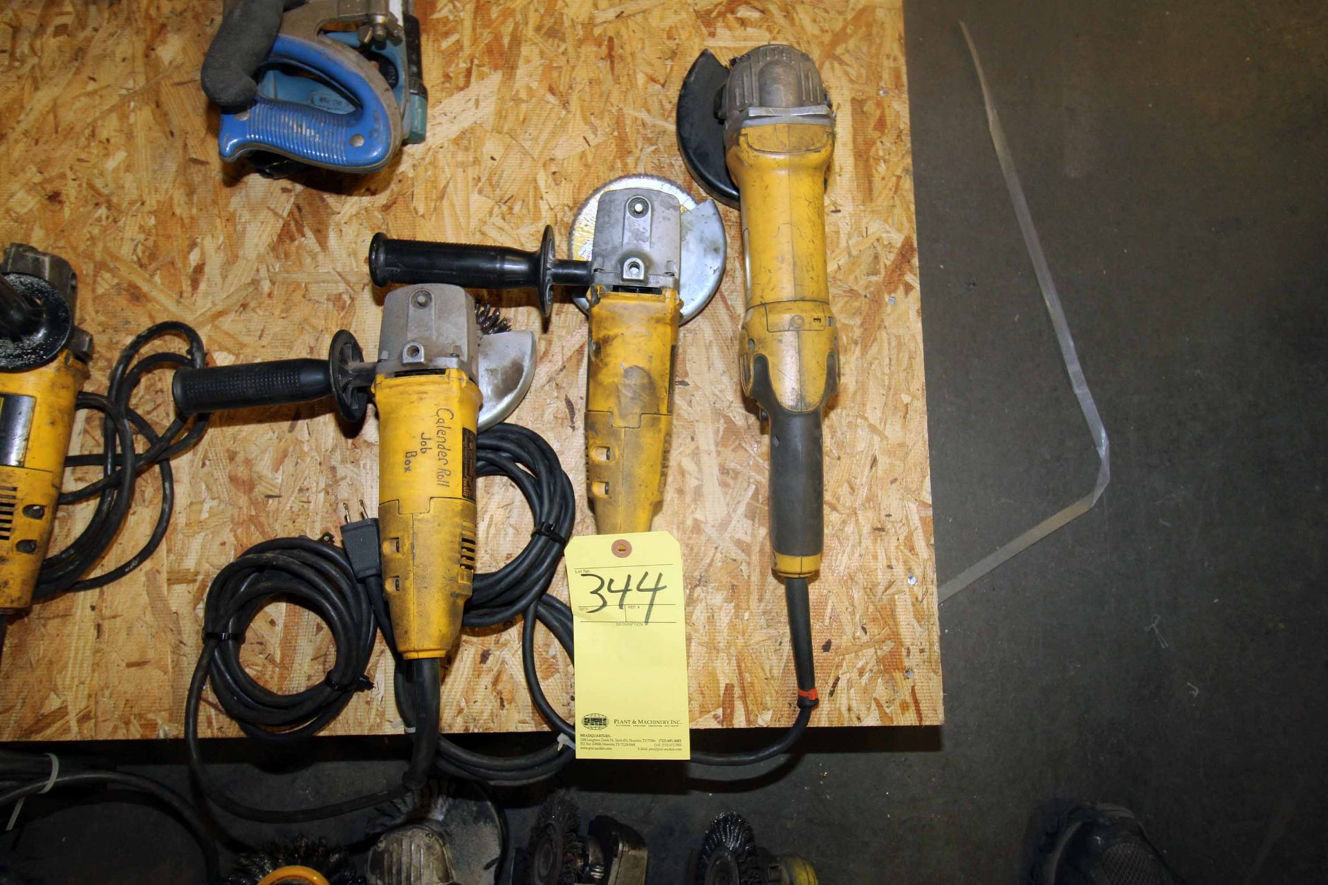 LOT OF GRINDERS (3), DEWALT, corded, 4-1/2"