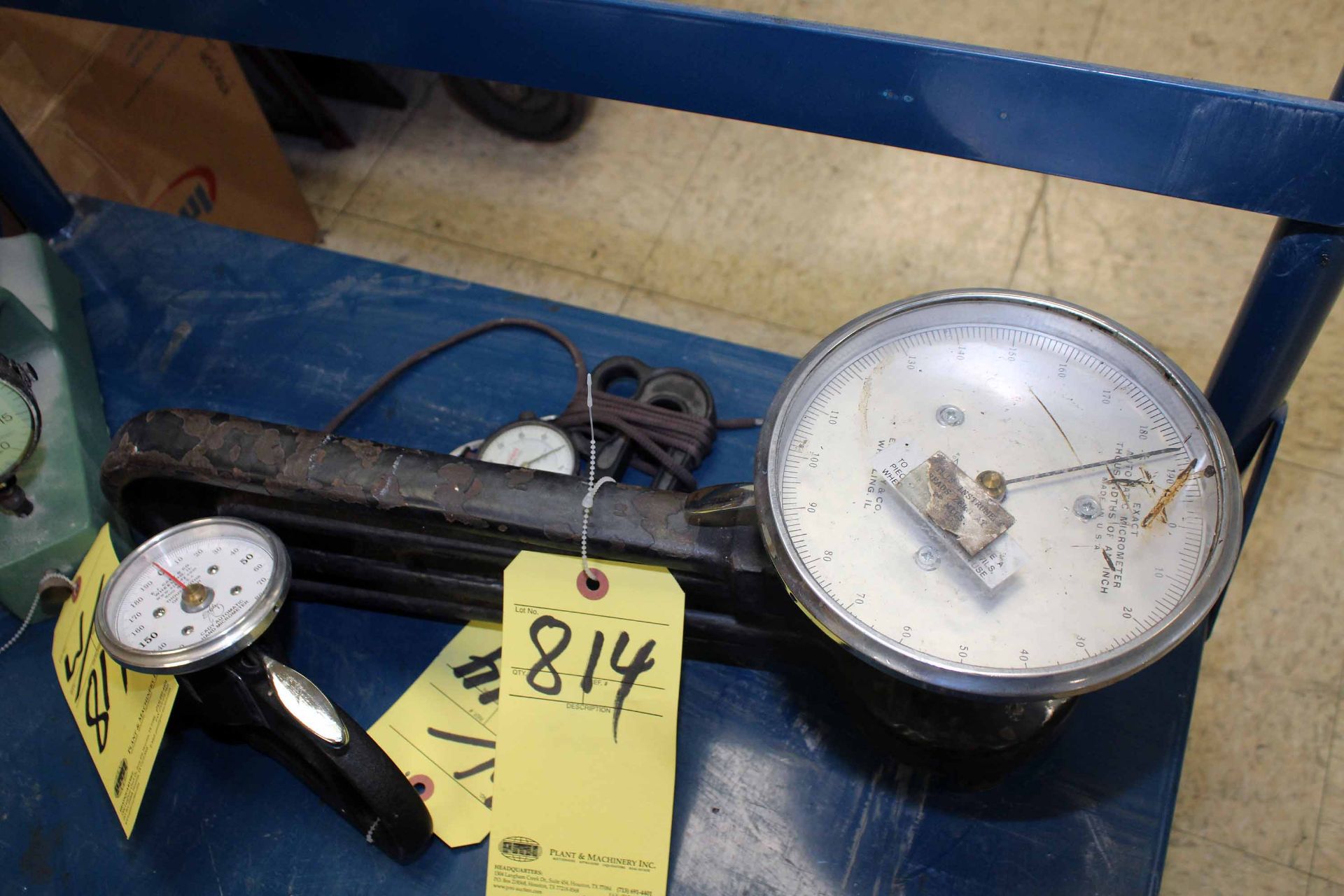 LOT OF DEEP THROAT THICKNESS MICROMETERS: (2) E.J. Cady, (1) Starrett & (1) Federal, .0005", 2" & - Image 2 of 3