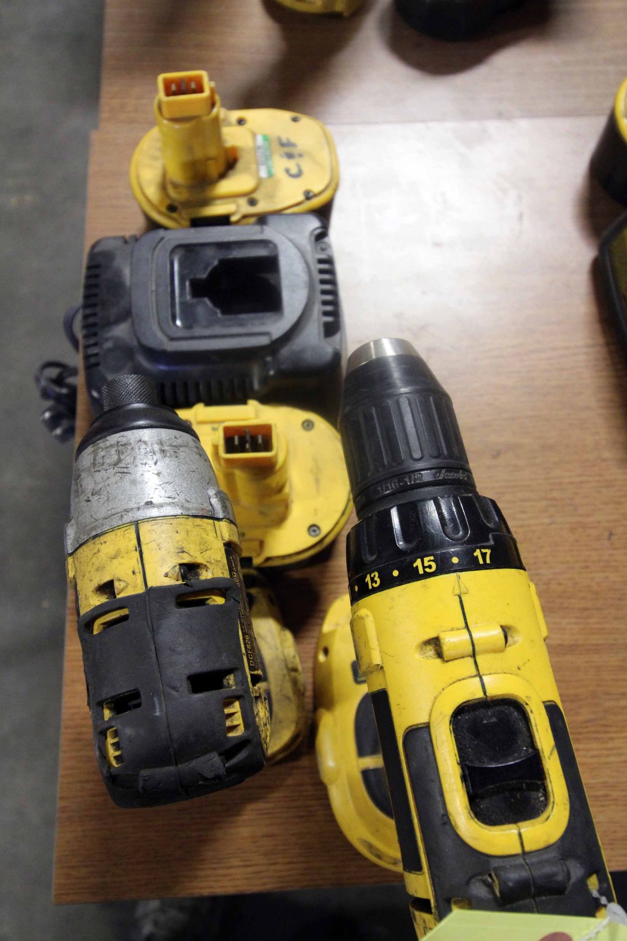 LOT OF DEWALT CORDLESS TOOLING: (1) right angle drill & (1) impact drill, both 18 v., battery - Image 2 of 2