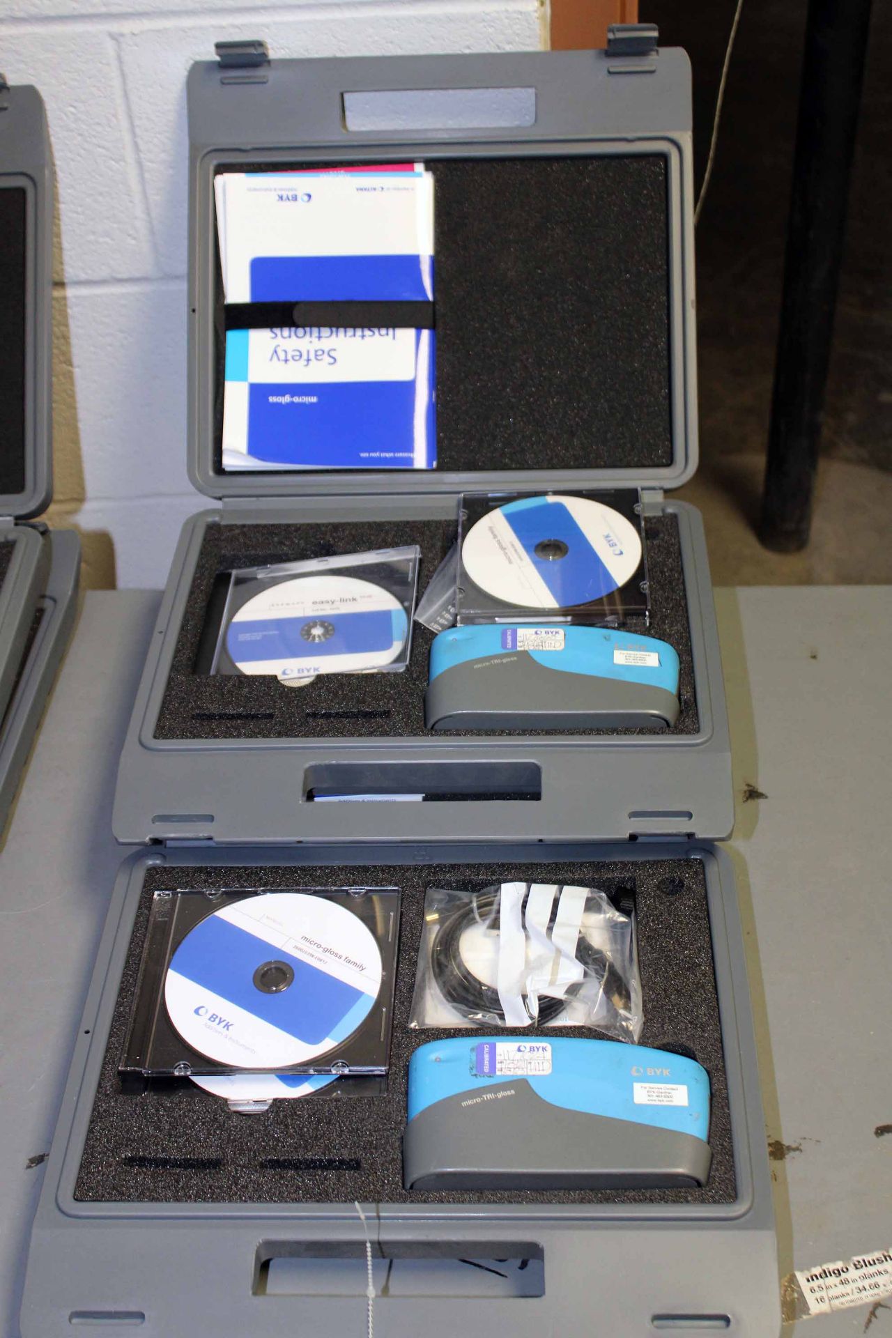 LOT OF MIRCRO-TRI GLOSS METERS (2), BYK ADDITIVES AND INSTRUMENTS, CAT NO. 4446, w/ software &