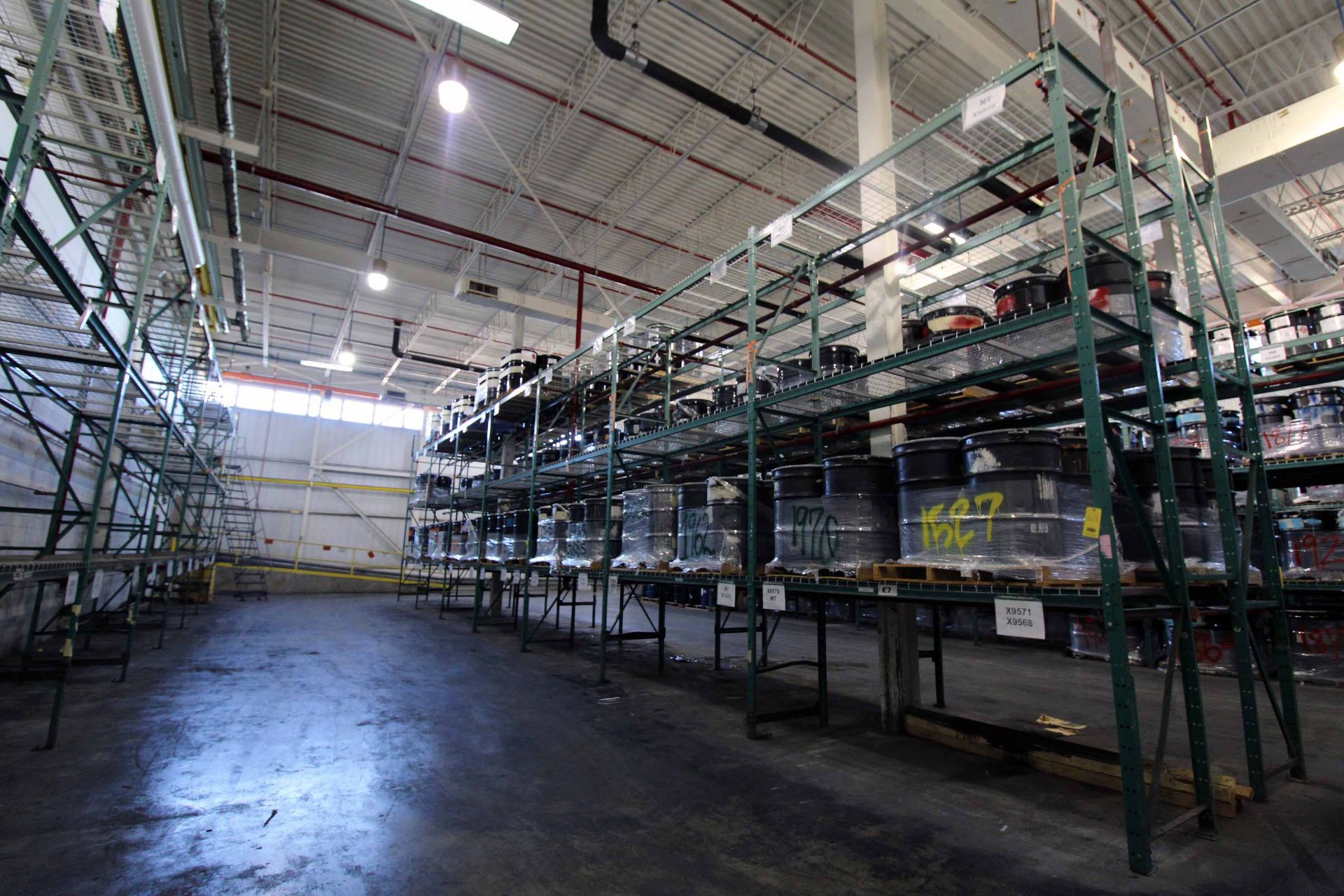 LOT OF PALLET RACK SECTIONS (7), w/ wire decking, 3-tier, approx. 34"dp. x 9'5"W. x 16' ht., less - Image 3 of 3