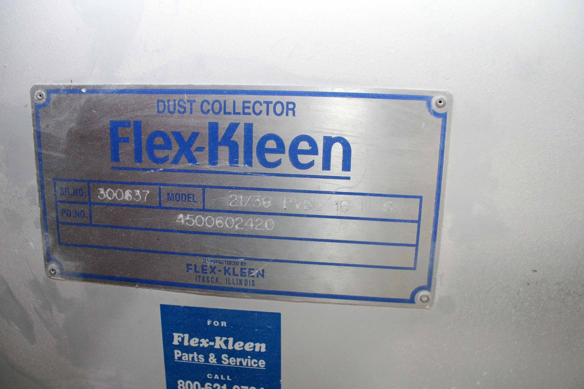 DUST COLLECTOR, FLEX-KLEEN MDL. 21/36PVBL18IIIG, S/N 300637 - Image 4 of 9