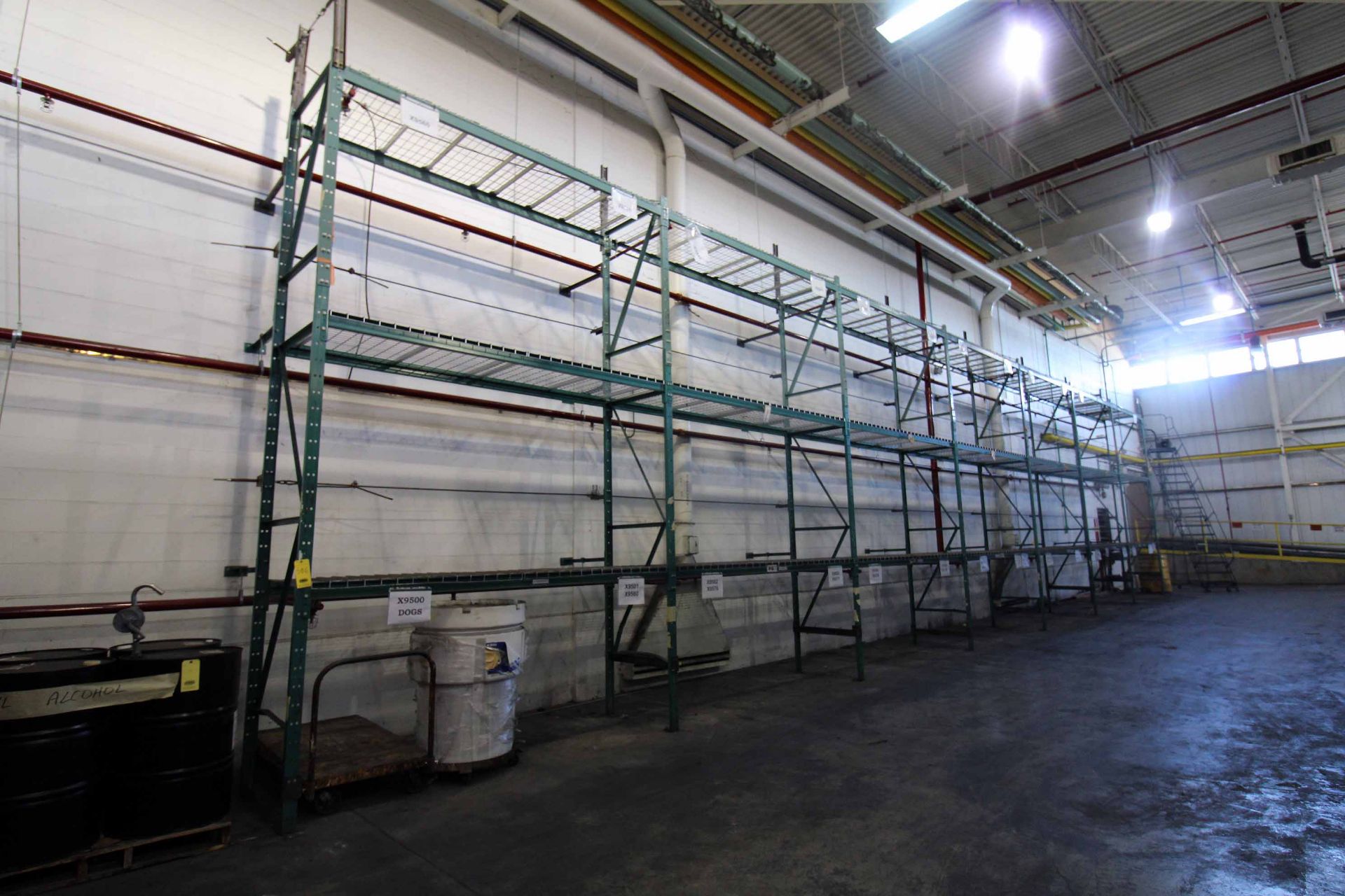 LOT OF PALLET RACK SECTIONS (7), w/ wire decking, 3-tier, approx. 34"dp. x 9'5"W. x 16' ht., less - Image 2 of 2