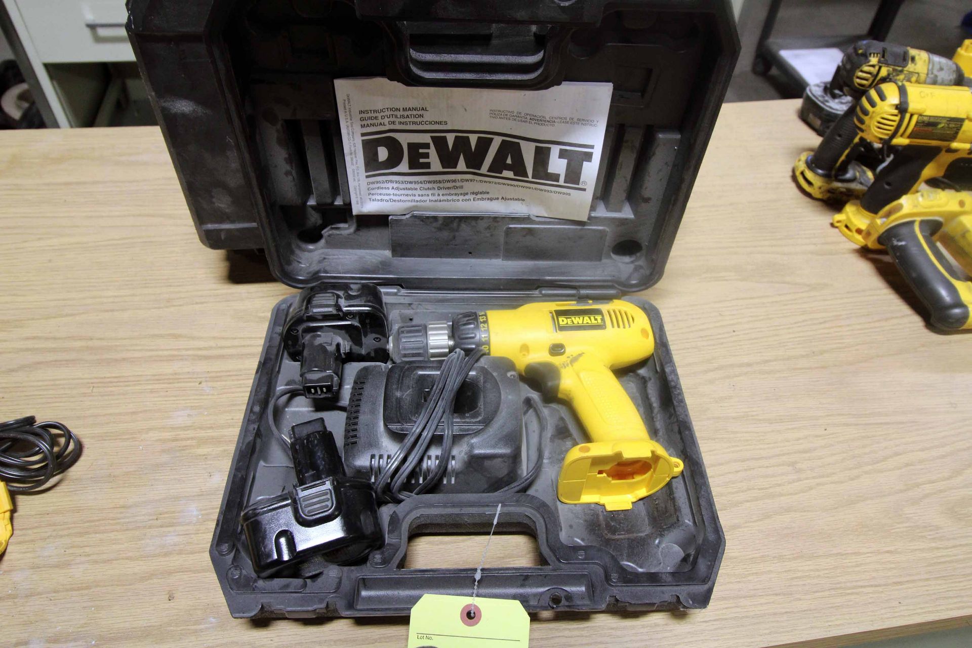 LOT OF DEWALT CORDLESS TOOLING: (1) reciprocating saw kit, (1) right angle drill kit - Image 2 of 2