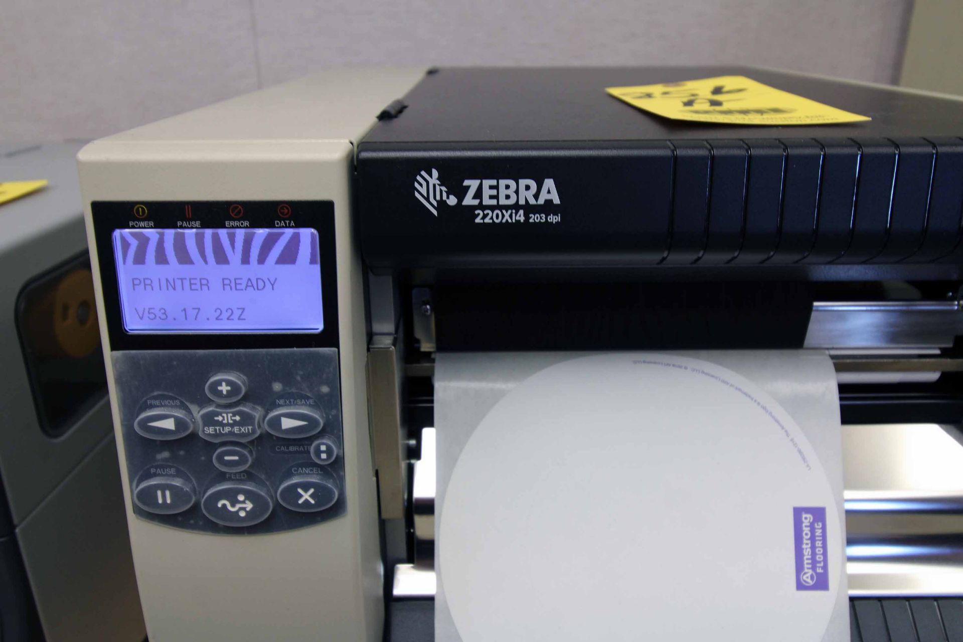 PRINTER, ZEBRA 220XI4, THERMAL TRANSFER, BARCODE PRINTER, PRINTS LABELS UP TO 8", WIRELESS - Image 2 of 2