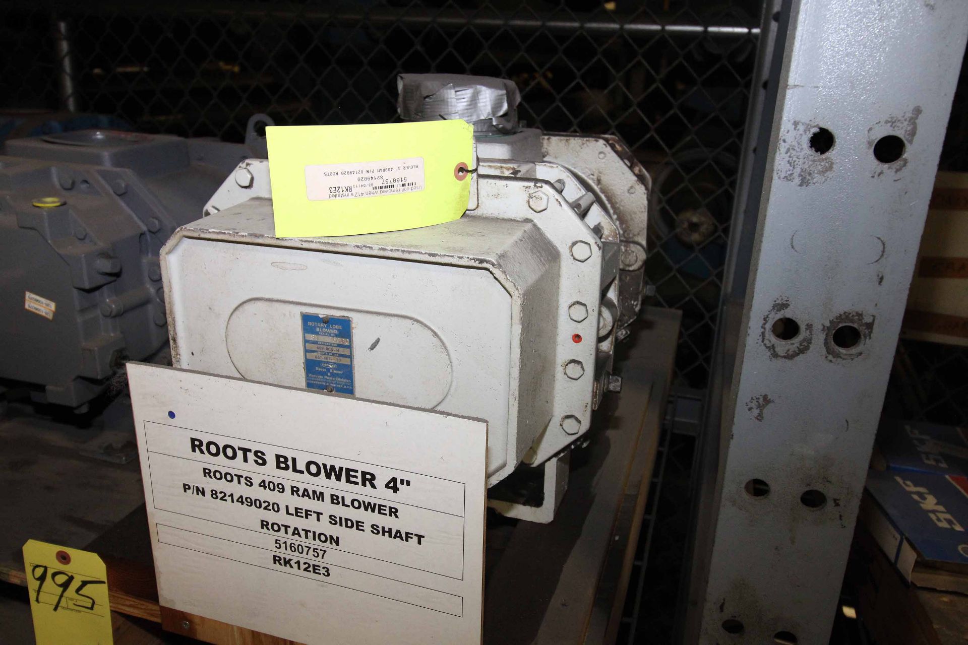 ROTARY POSITIVE BLOWER, ROOTS RAM FRAME 409 - Image 3 of 7