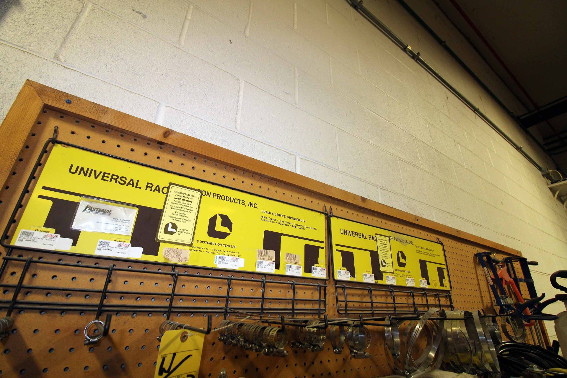 LOT OF PIGEON HOLE CABINETS (4), w/nipples, reducers, caps, (6) drill bit cabinets, radiator - Image 7 of 7