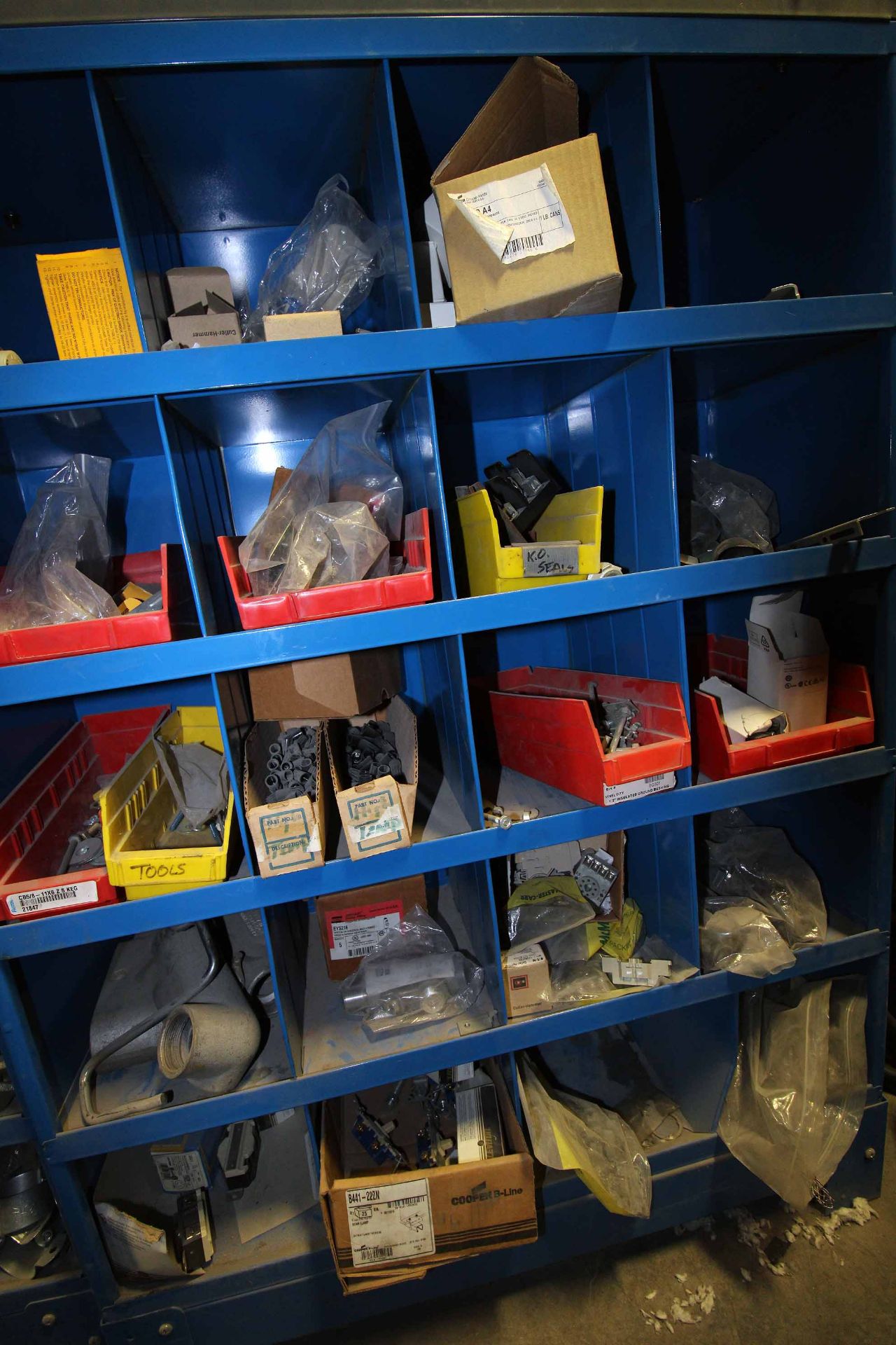 LOT OF PIDGEON HOLE CABINETS (8), w/electrical fittings - Image 14 of 17