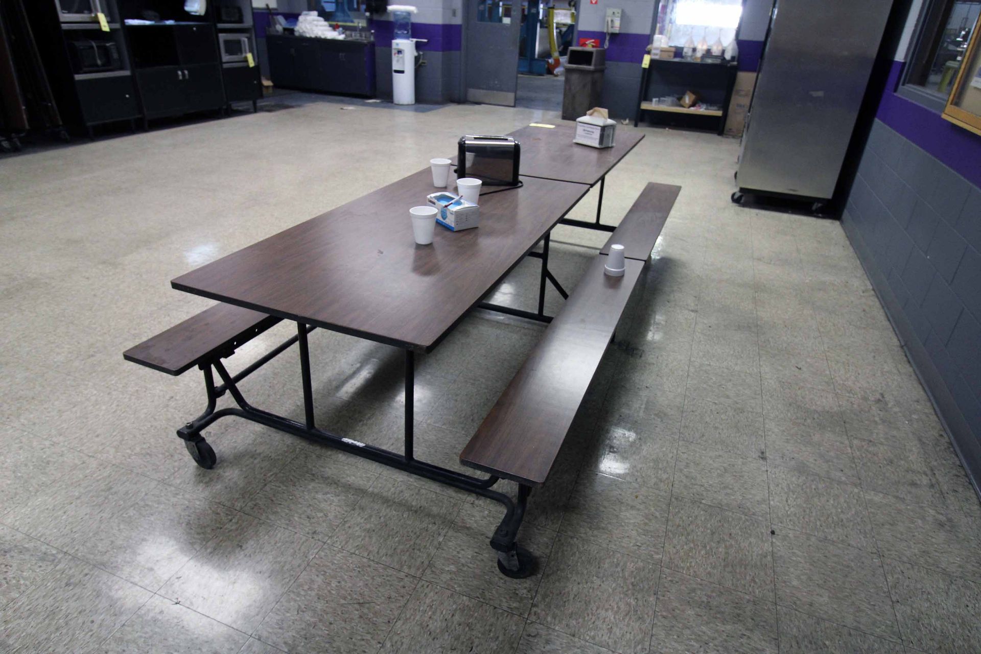 LOT OF CAFETERIA STYLE TABLES (6), 48" x 120" - Image 2 of 5