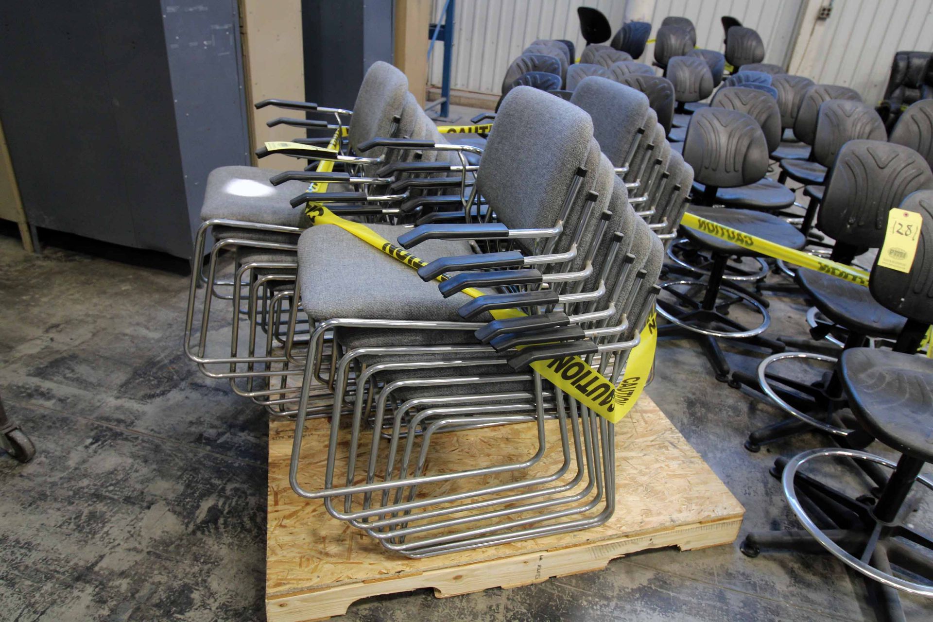 LOT OF GREY STACKABLE CHAIRS (approx. 19)