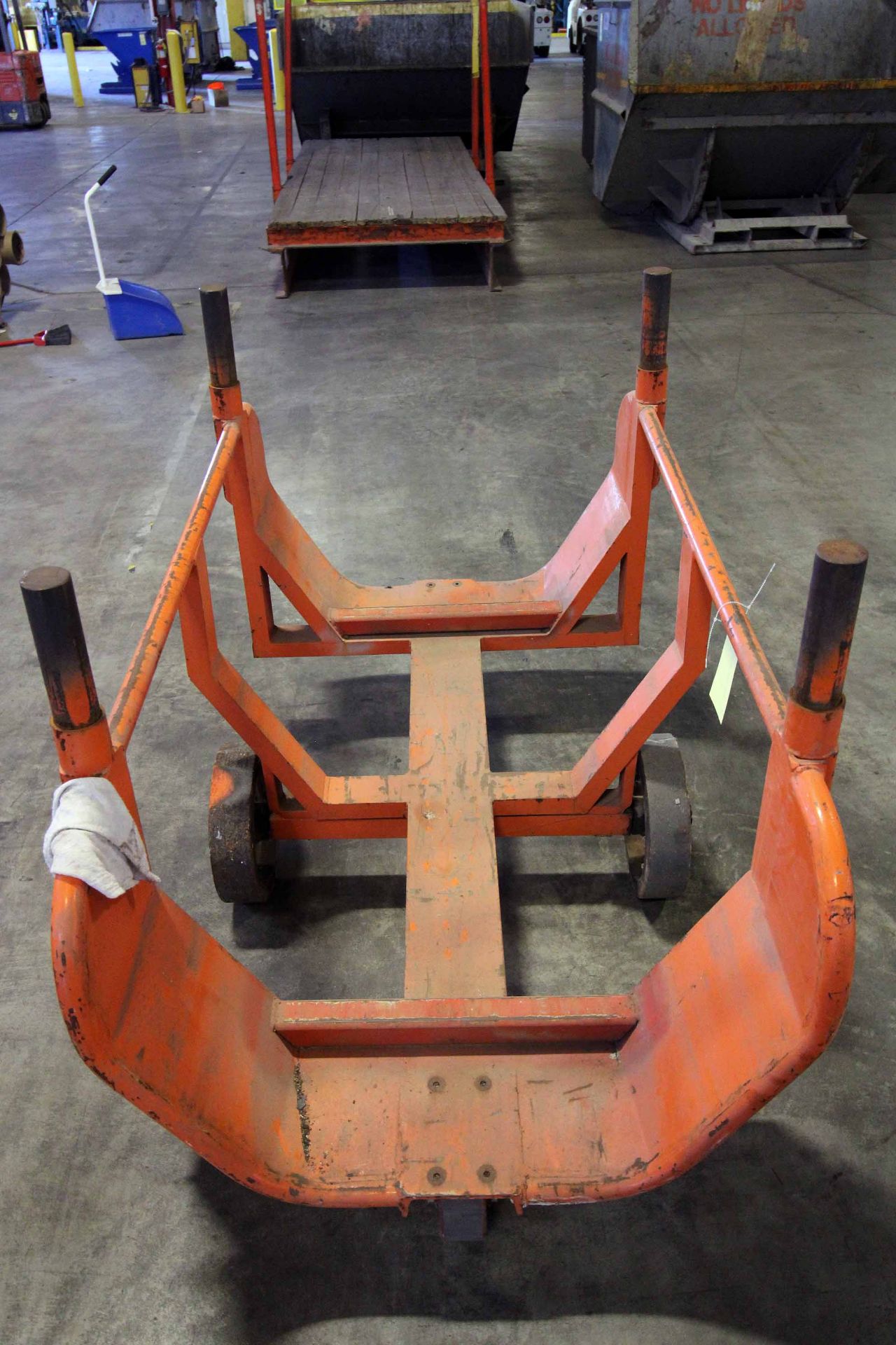LOT OF MATERIAL TRANSPORT SKIDS (6): steel construction, (4) w/ side rails only, approx. 4.5'W. x - Image 5 of 9